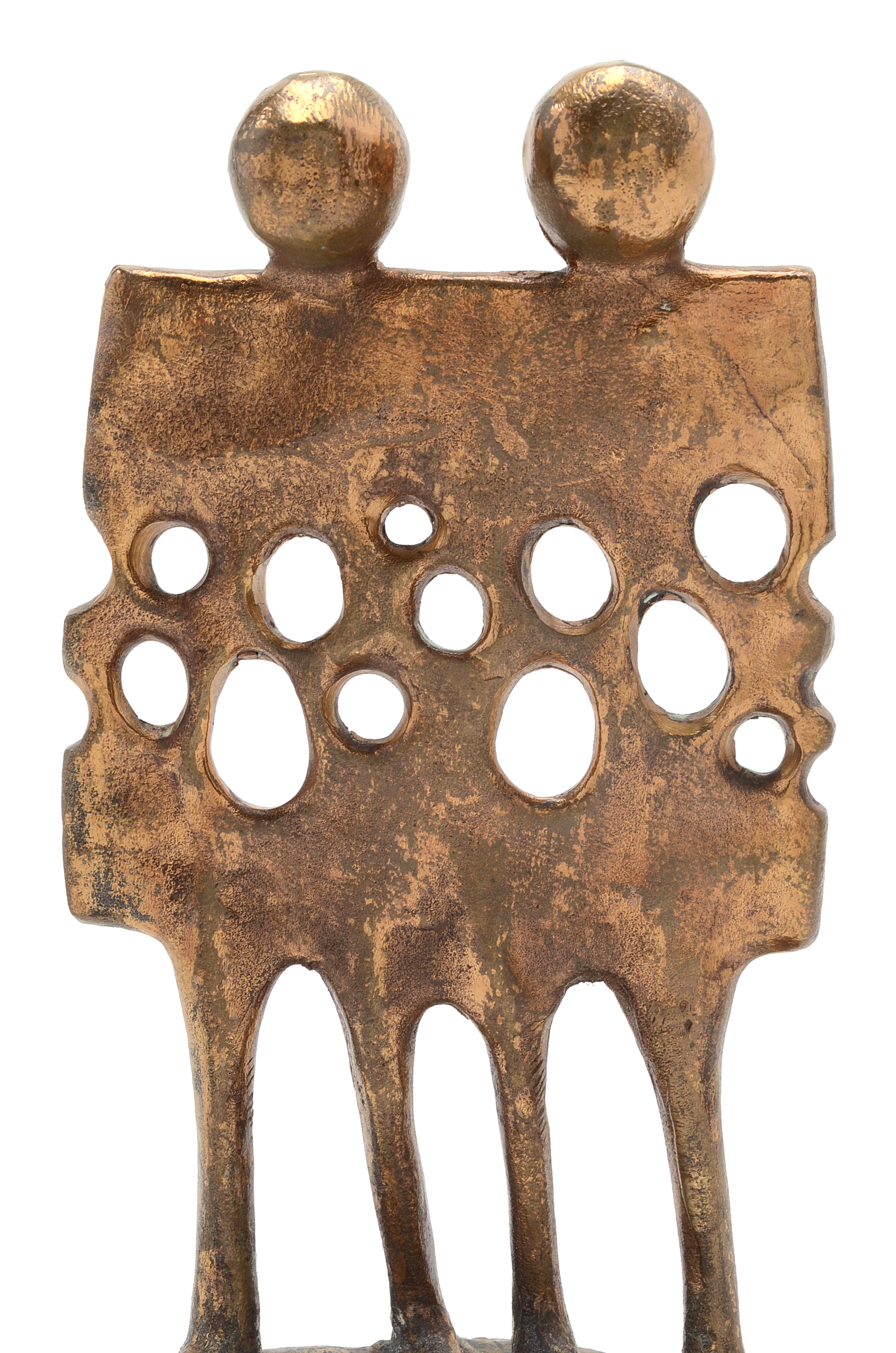 Abstract Bronze Gemini Sculpture