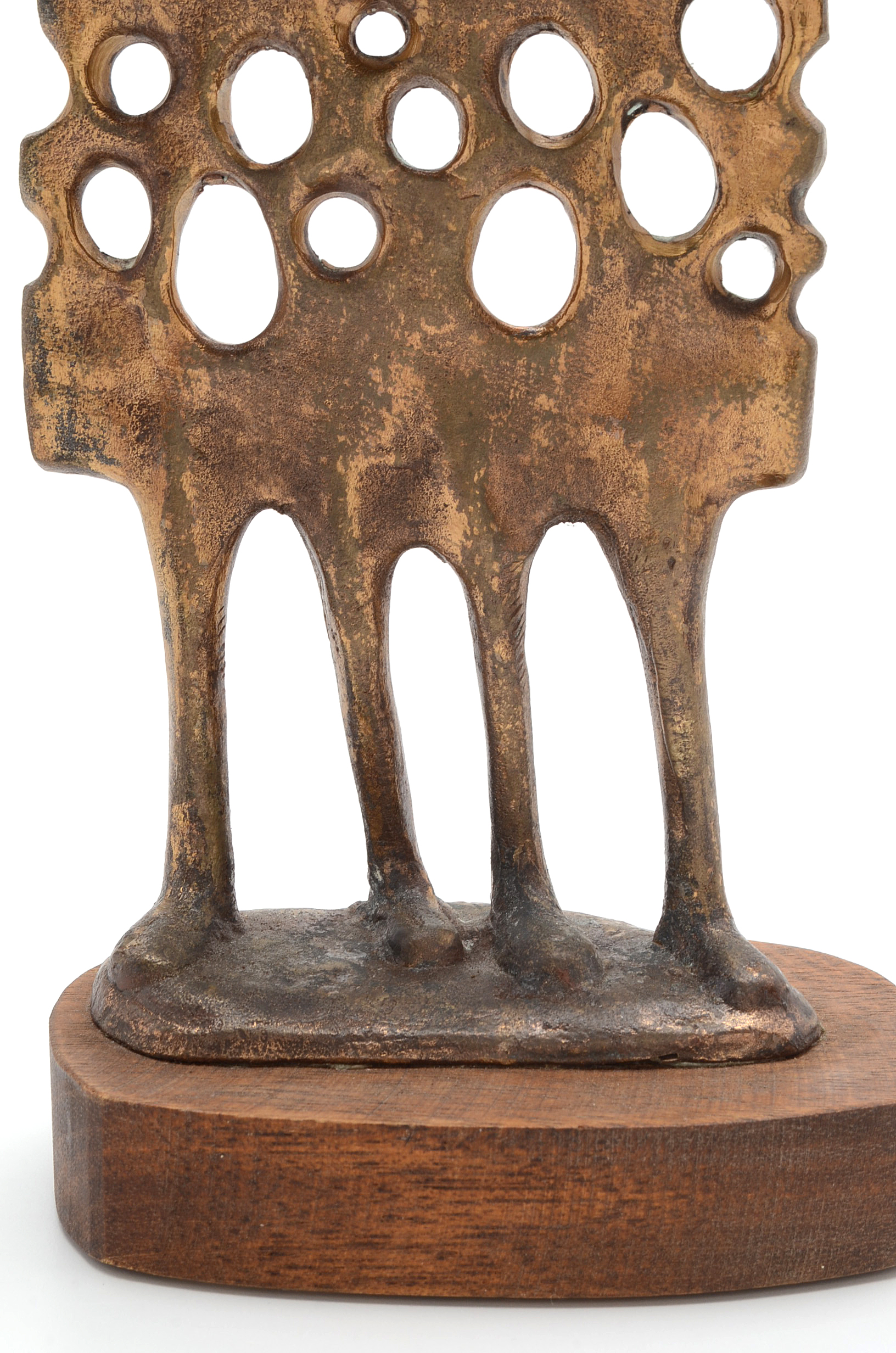 Abstract Bronze Gemini Sculpture