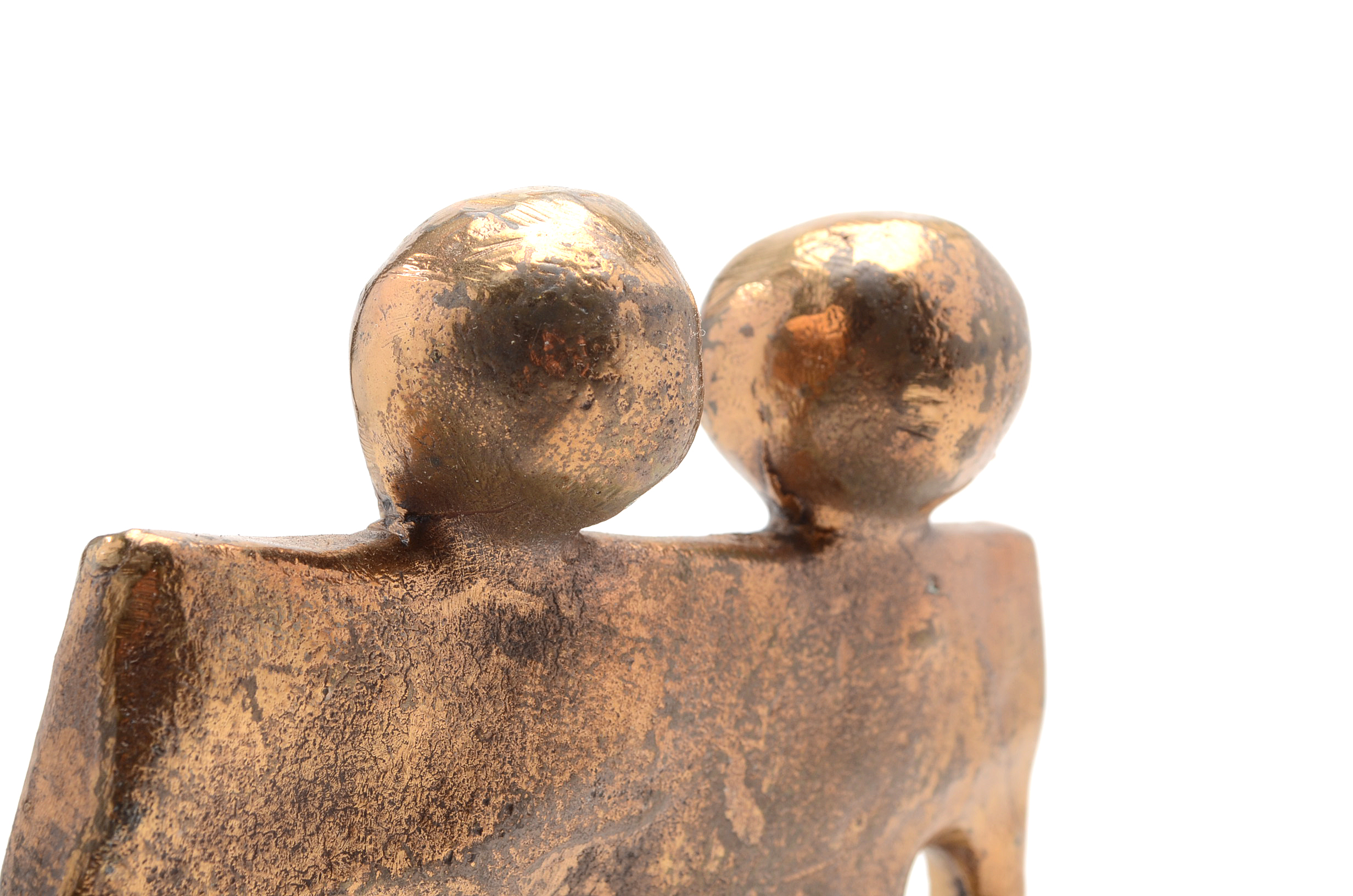 Abstract Bronze Gemini Sculpture