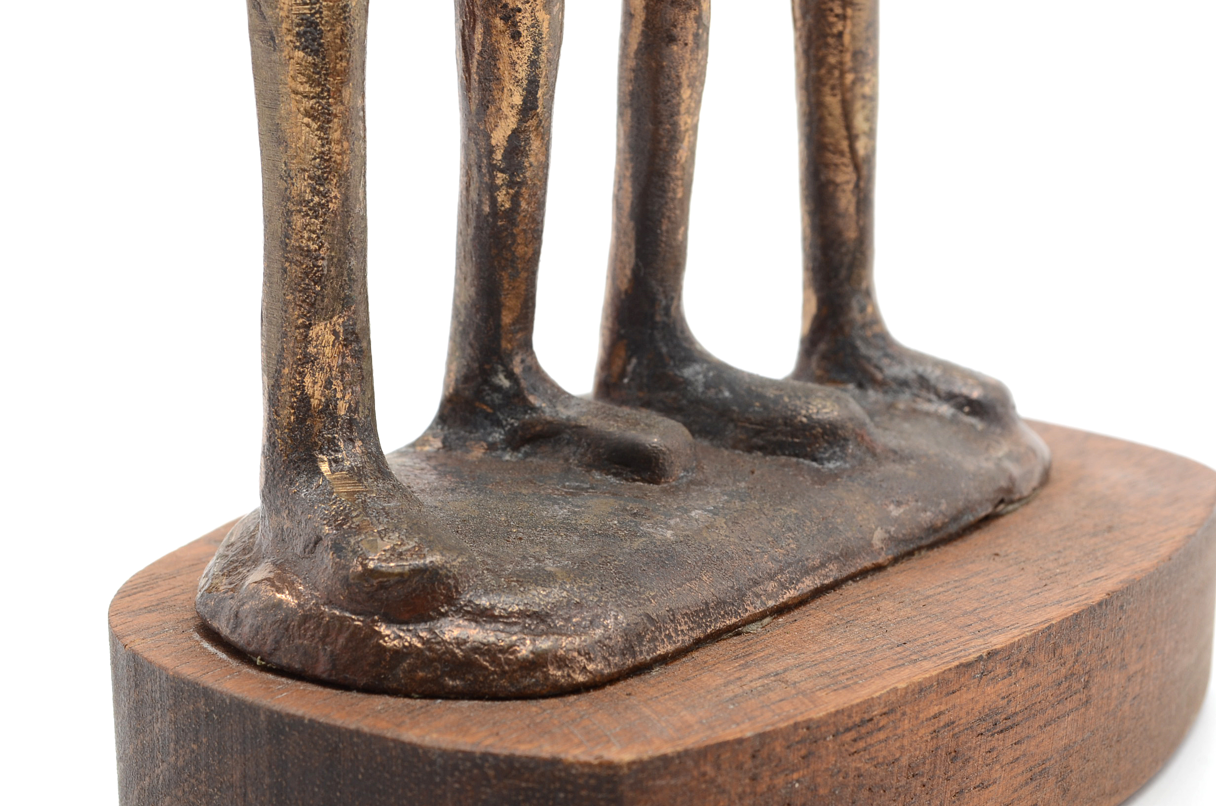 Abstract Bronze Gemini Sculpture