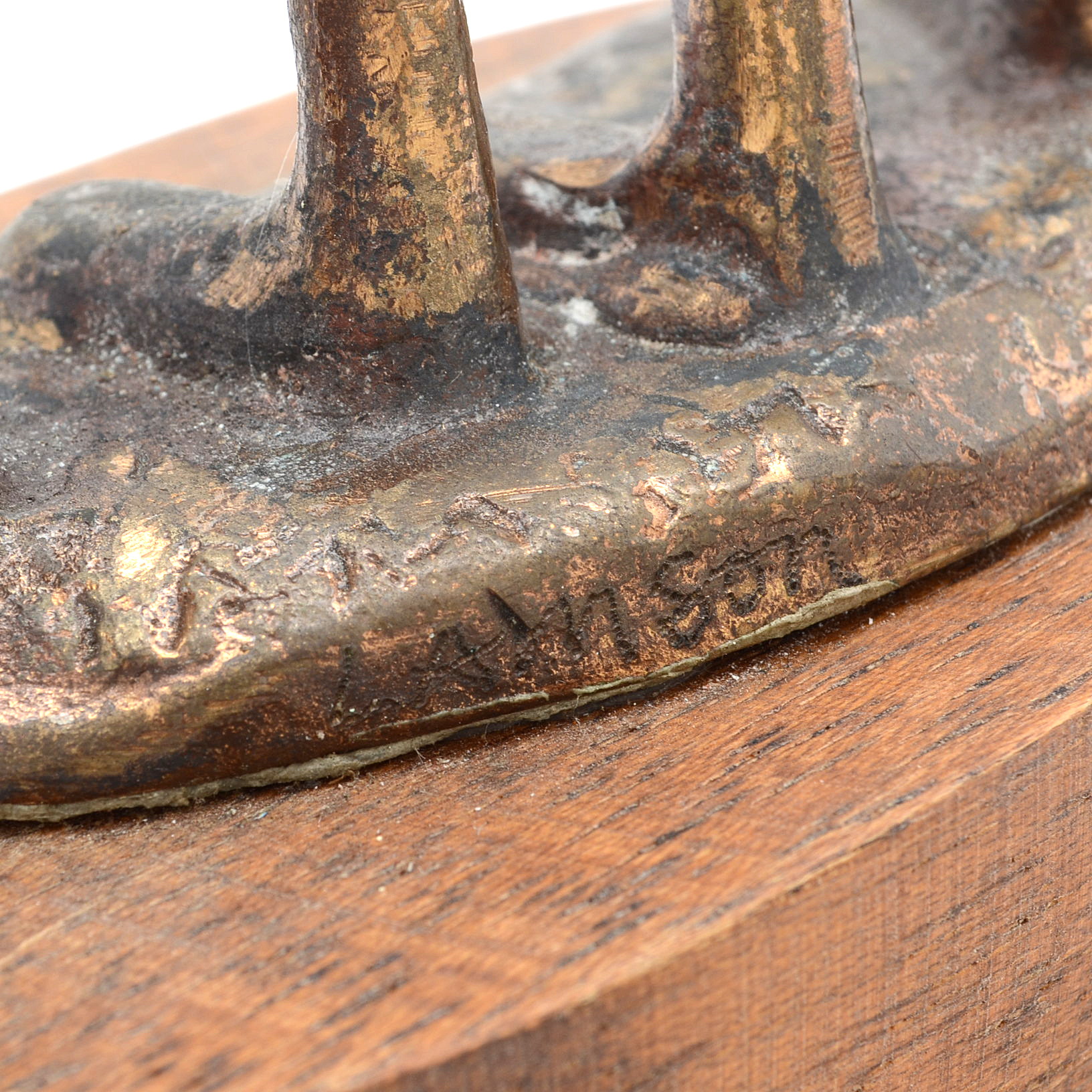 Abstract Bronze Gemini Sculpture