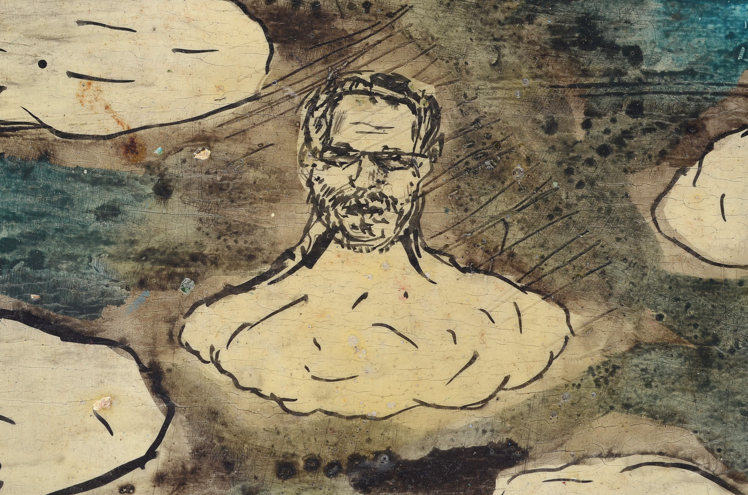 Casey McGlynn Oil Painting on Wood "Clouds with Your Name on It"