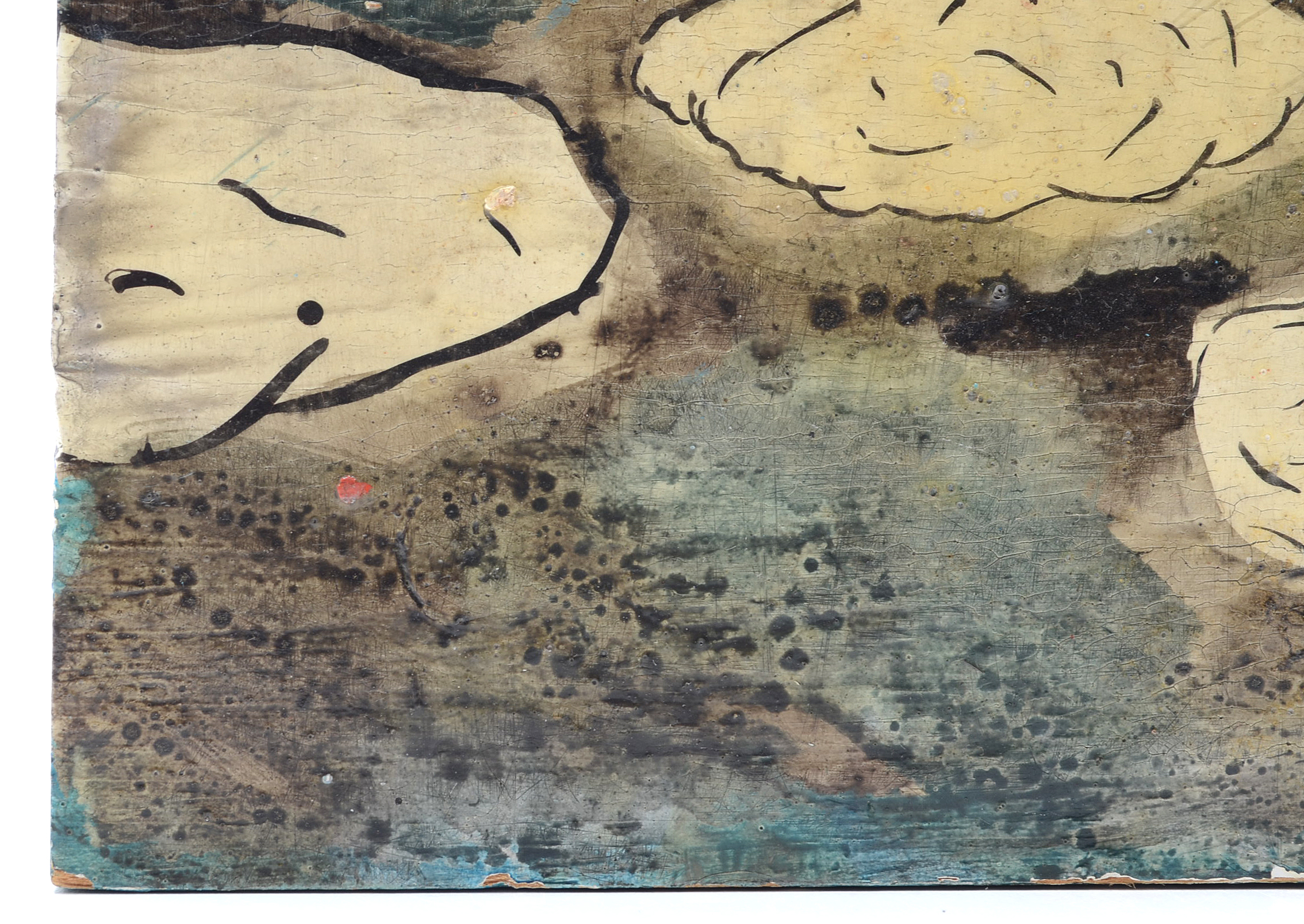 Casey McGlynn Oil Painting on Wood "Clouds with Your Name on It"