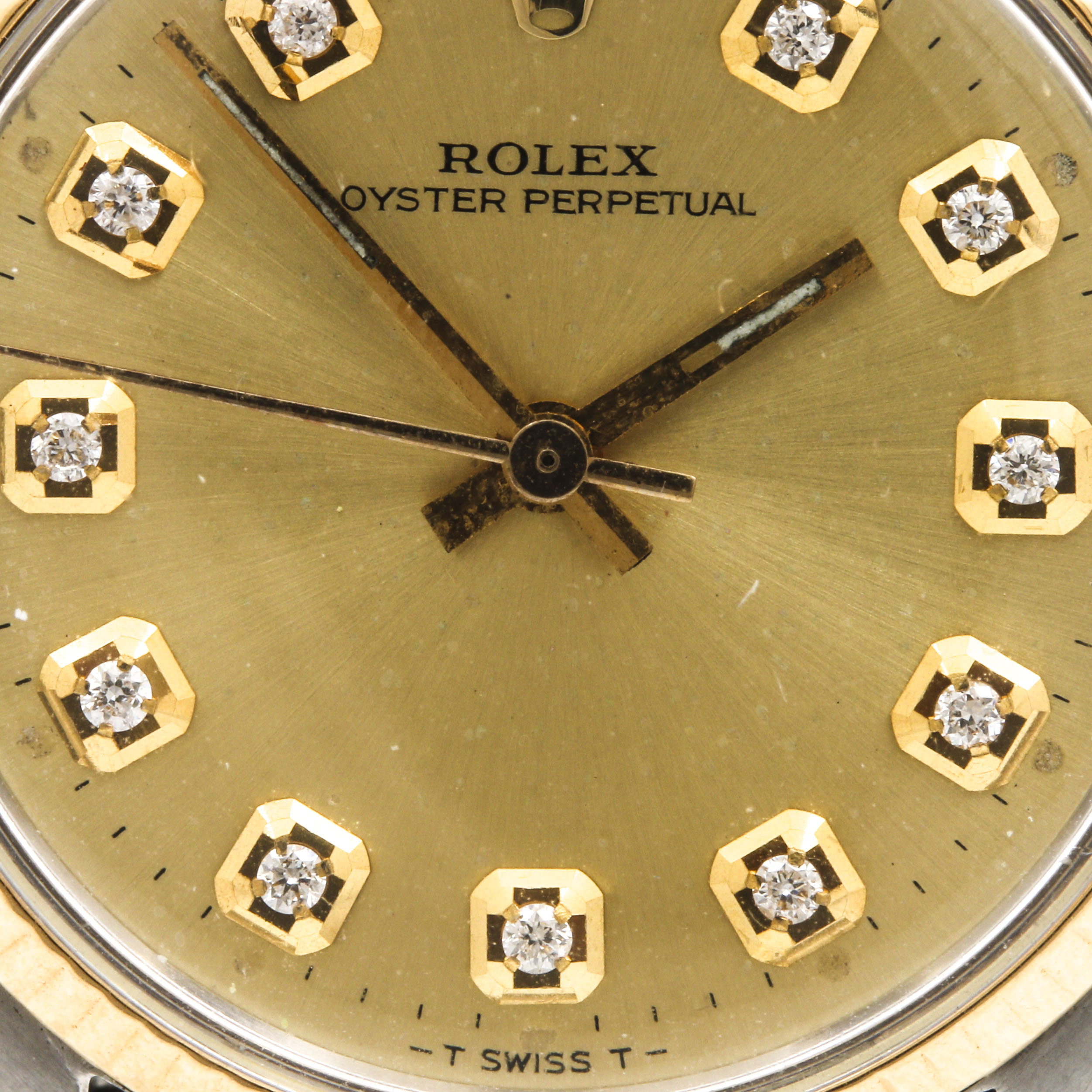 Rolex Oyster Perpetual 14K Yellow Gold Diamond Watch