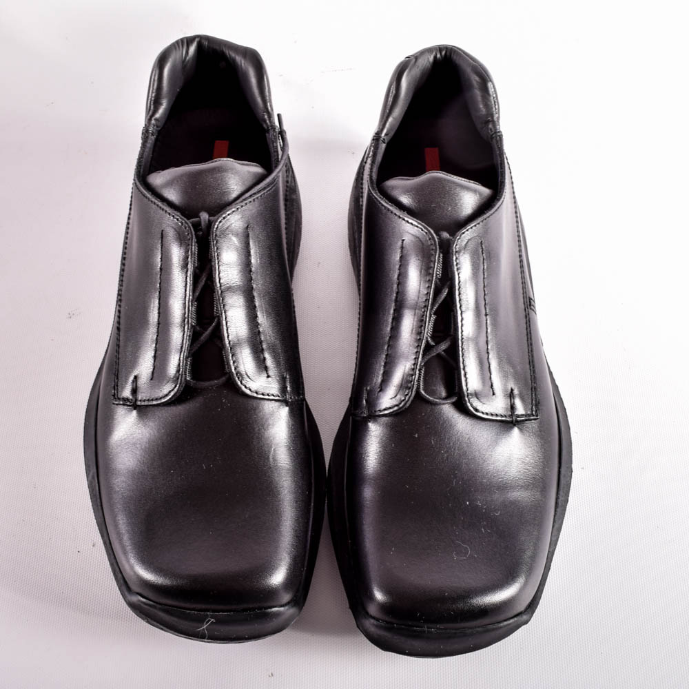 Men's Prada Black Leather Shoes
