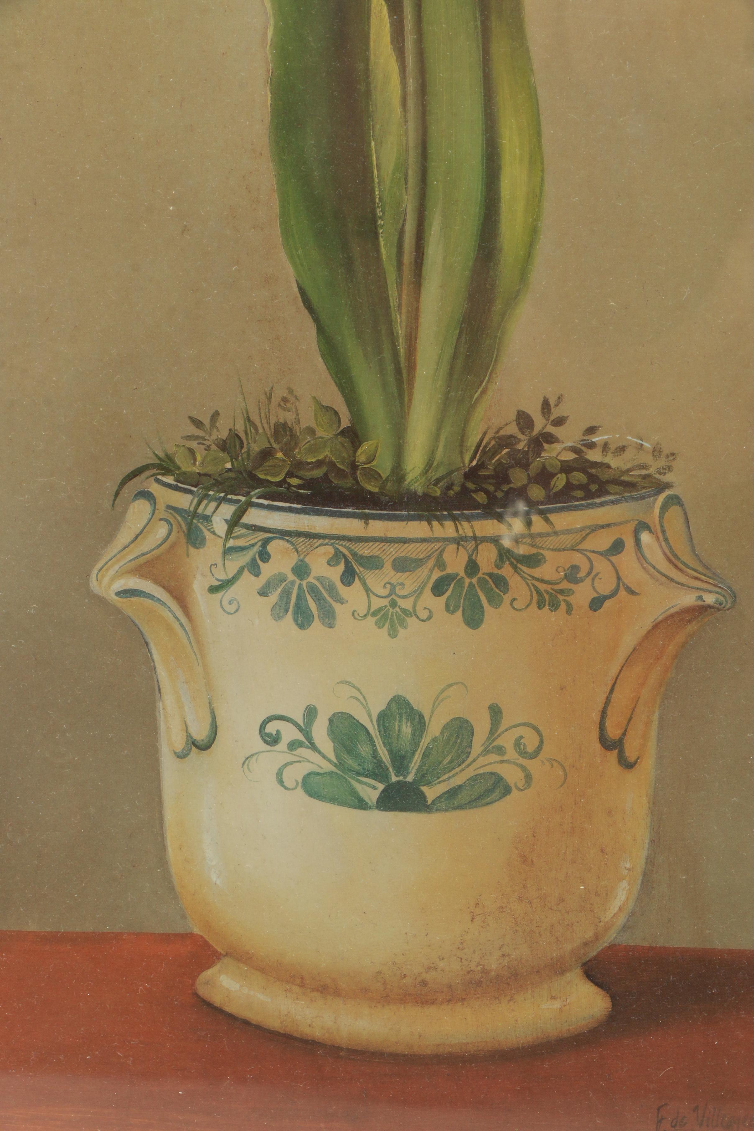 Reproduction Prints on Paper After Fabrice de Villeneuve Paintings of Plants