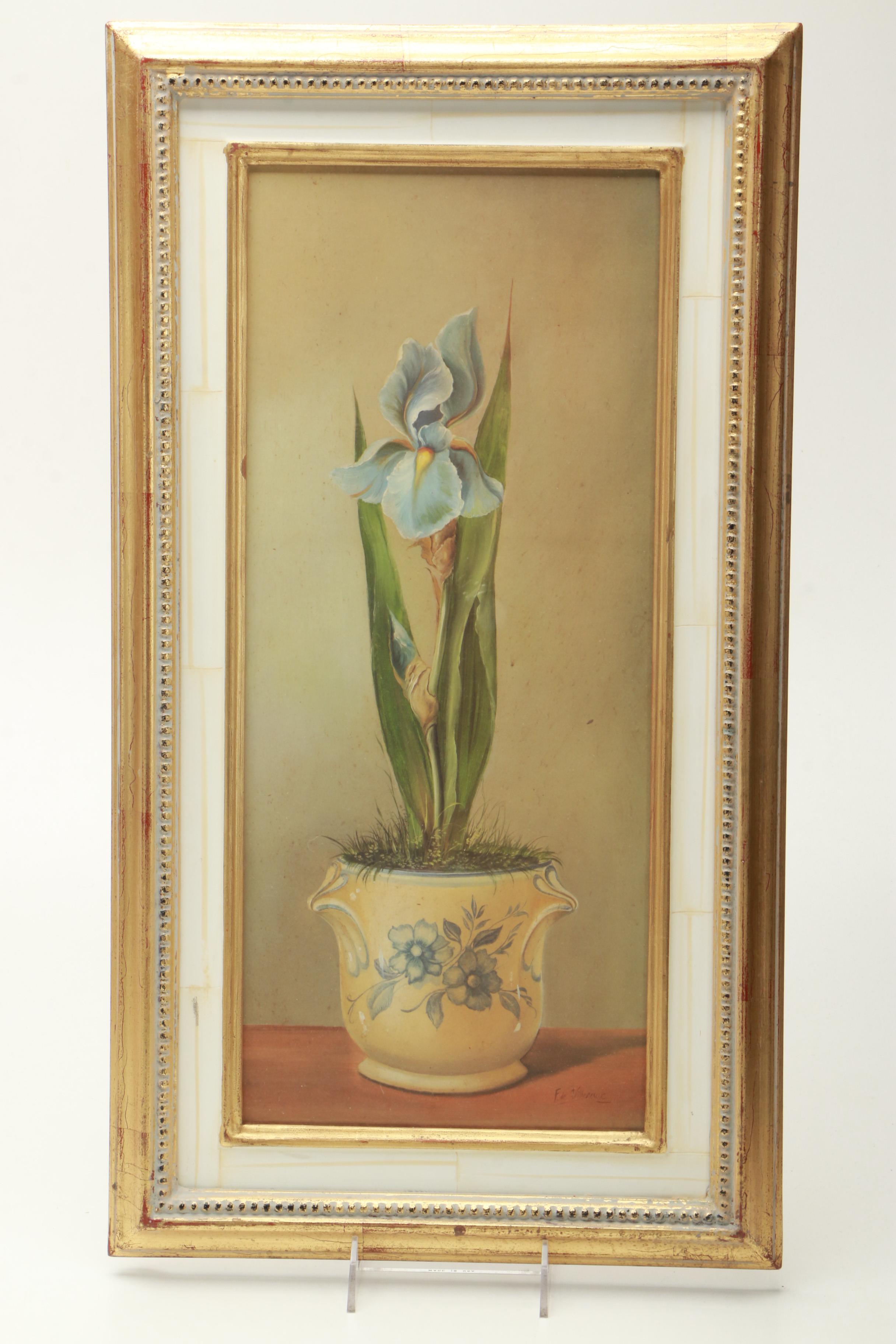 Reproduction Prints on Paper After Fabrice de Villeneuve Paintings of Plants