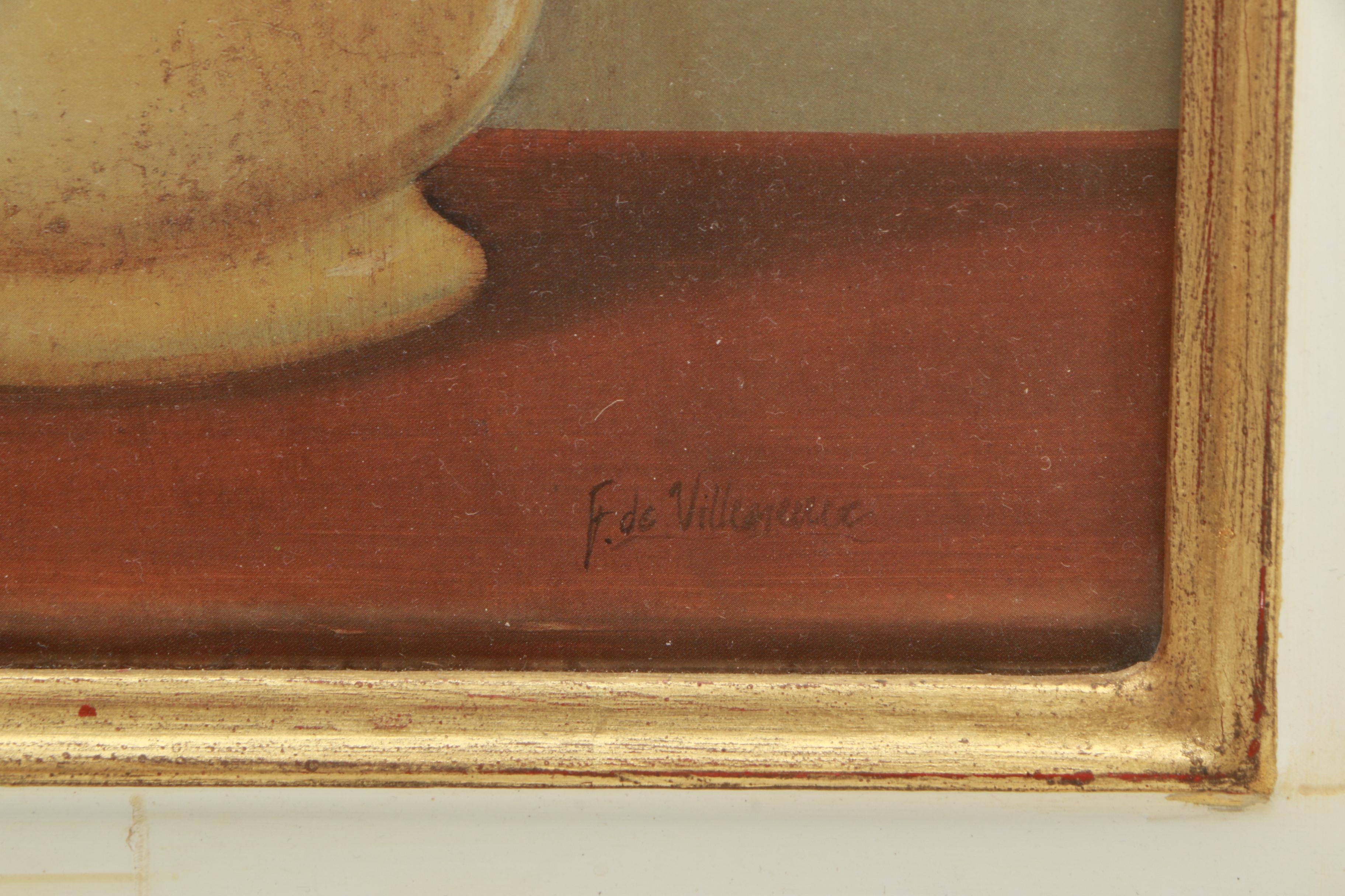 Reproduction Prints on Paper After Fabrice de Villeneuve Paintings of Plants