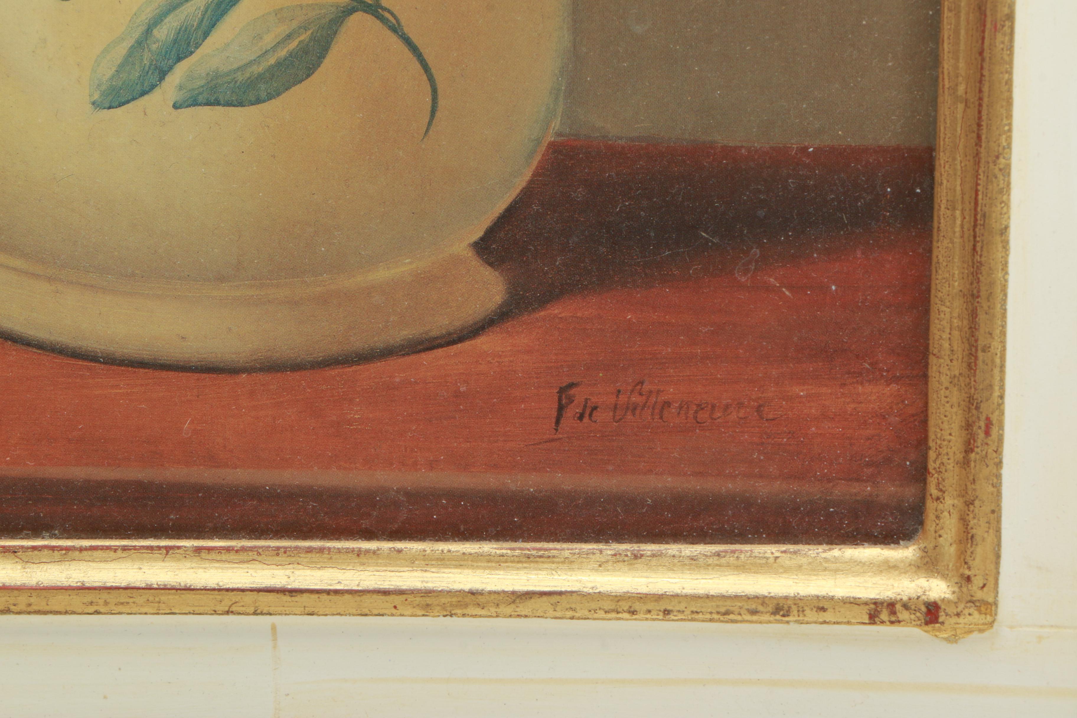 Reproduction Prints on Paper After Fabrice de Villeneuve Paintings of Plants