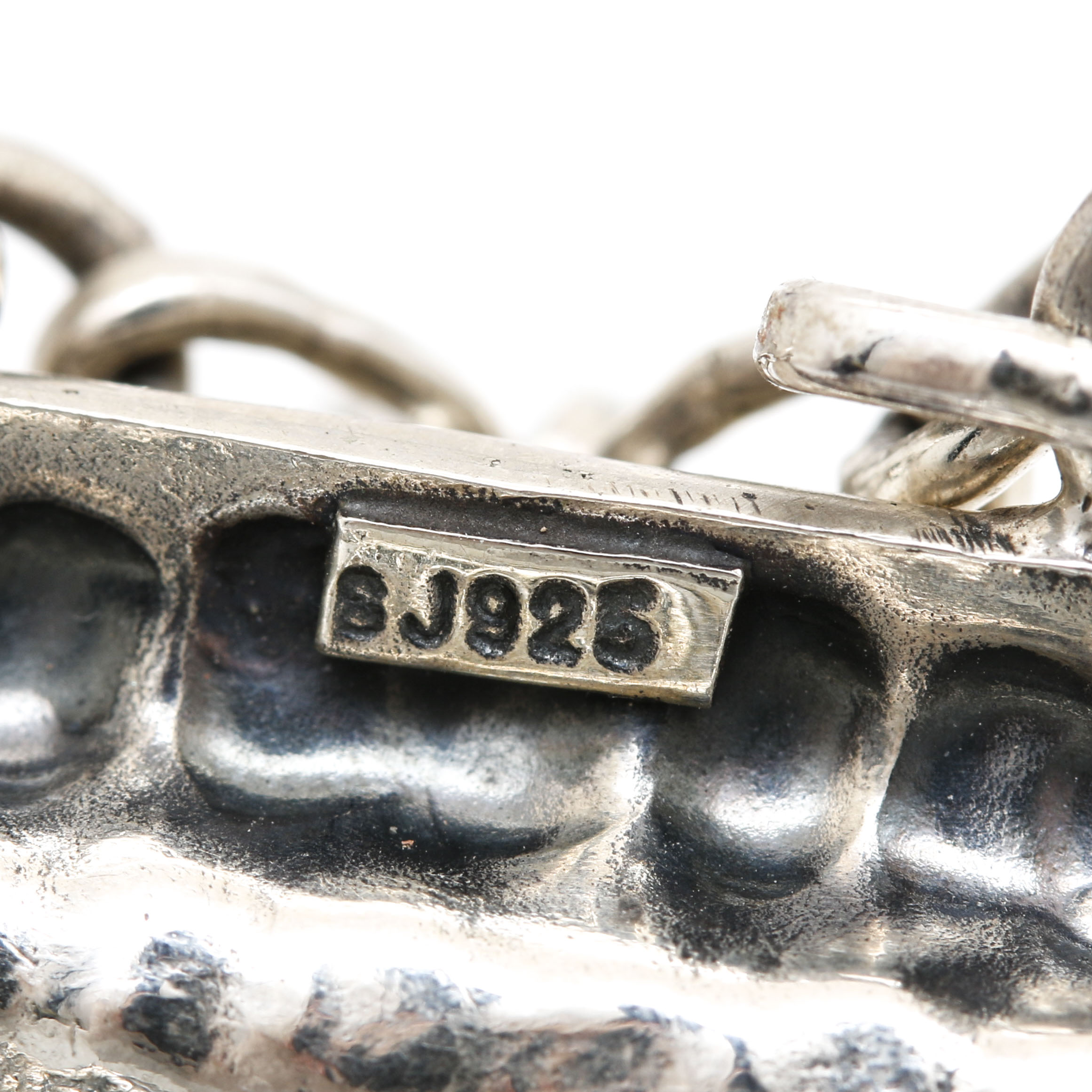 Sterling Silver Freeform Link Bracelet With Cultured Freshwater Pearls