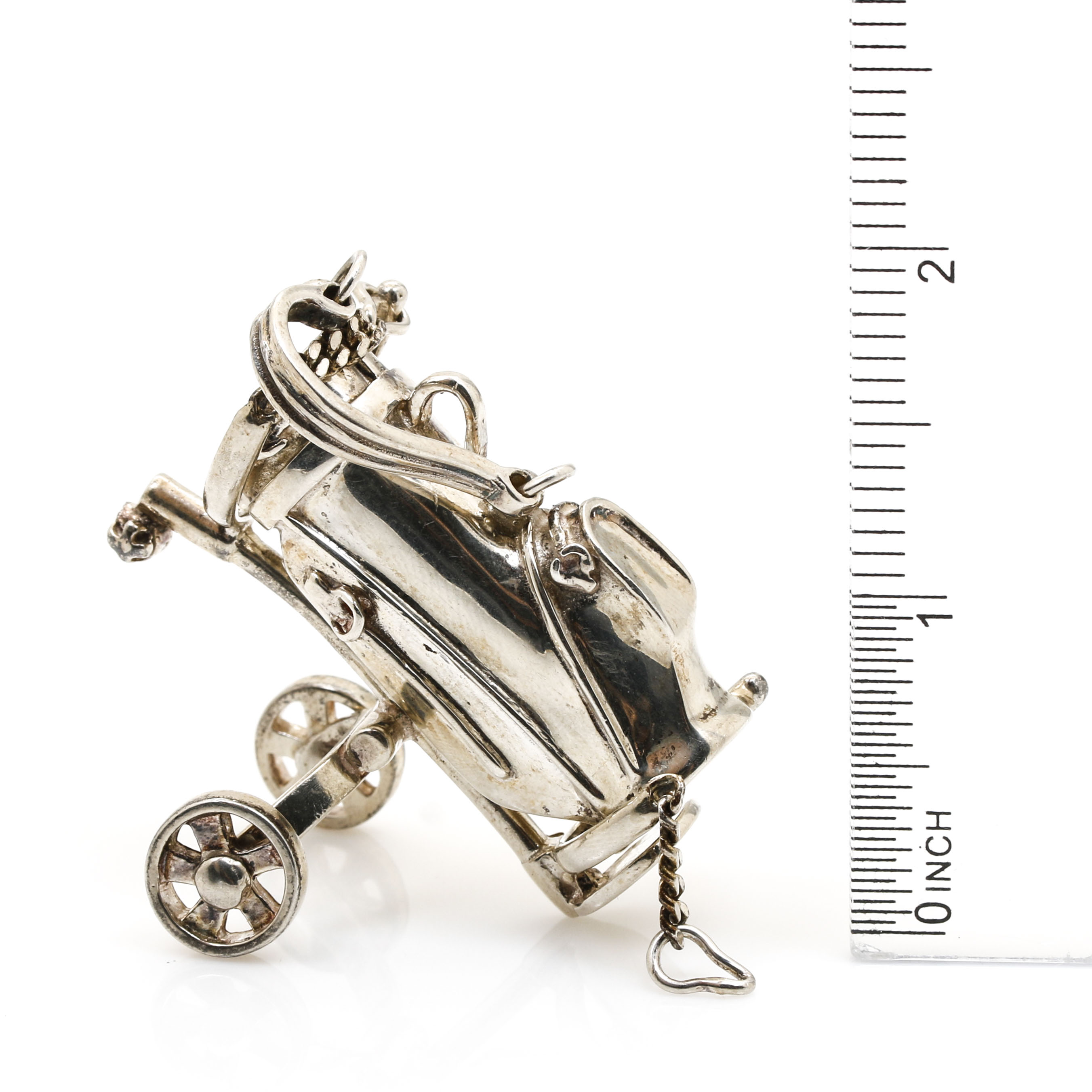 Tiffany & Co. Sterling Silver Miniature Golf Bag and Caddy