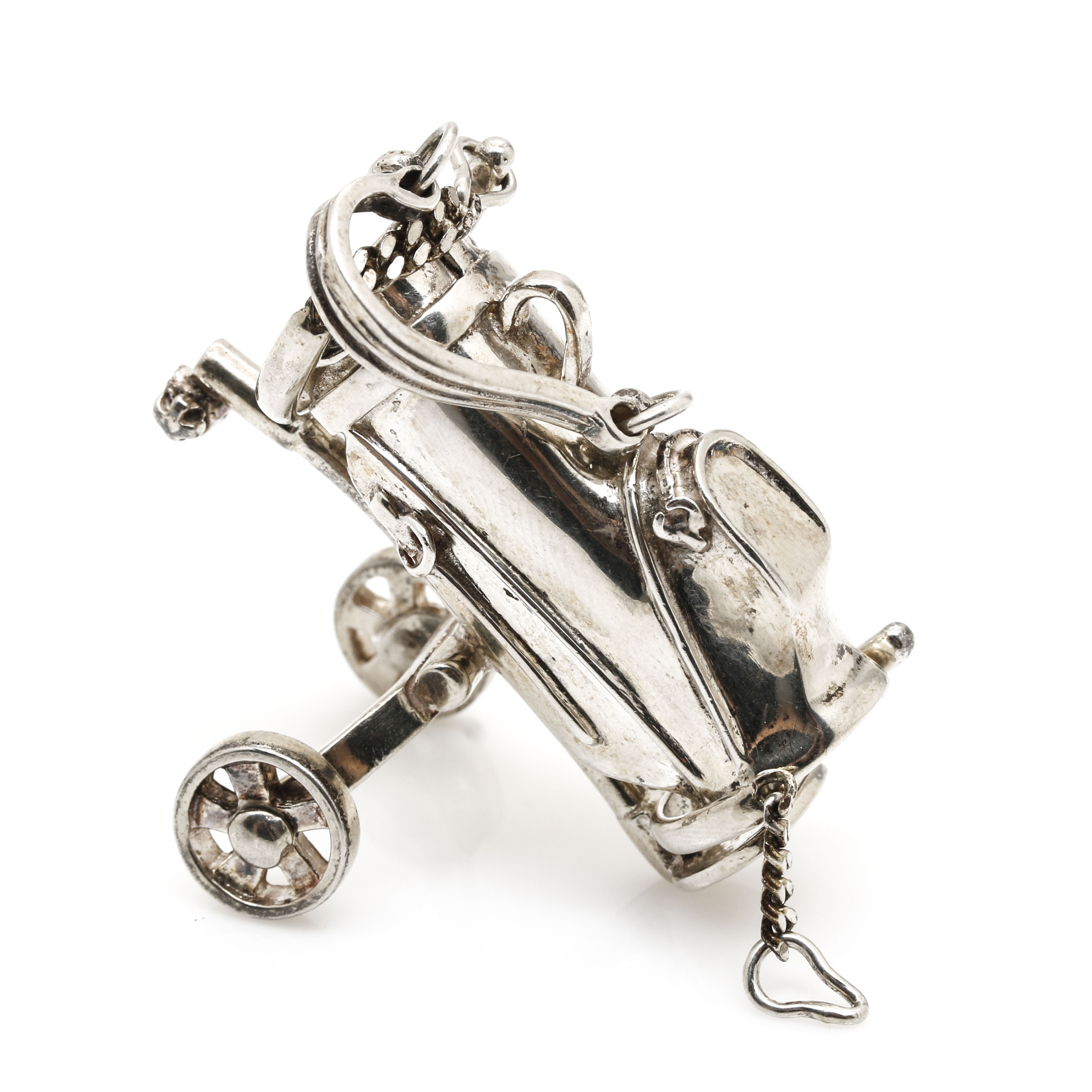 Tiffany & Co. Sterling Silver Miniature Golf Bag and Caddy