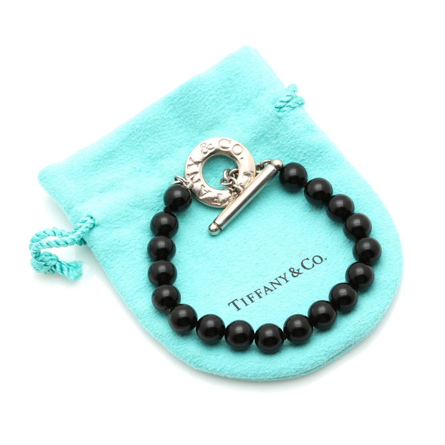 Tiffany & Co. Sterling Silver Black Onyx Bracelet