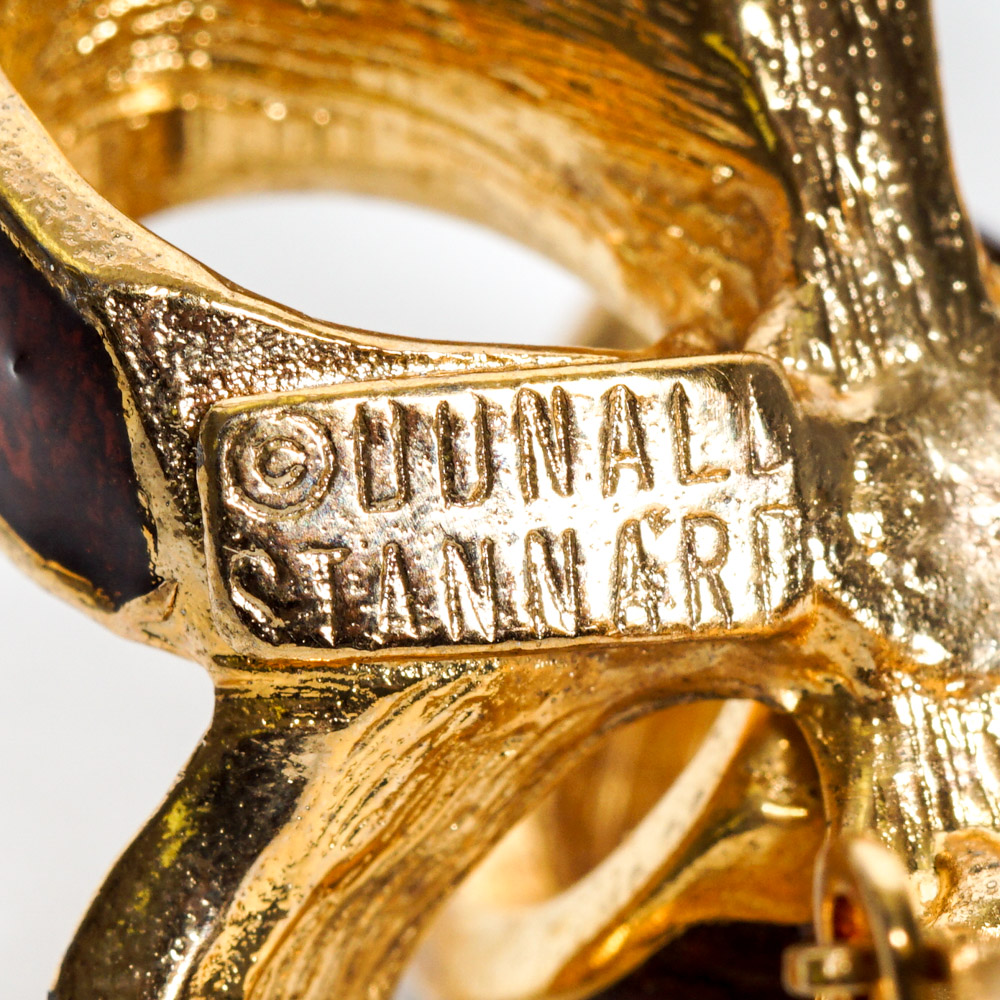 Vintage Costume Earrings with Enamel