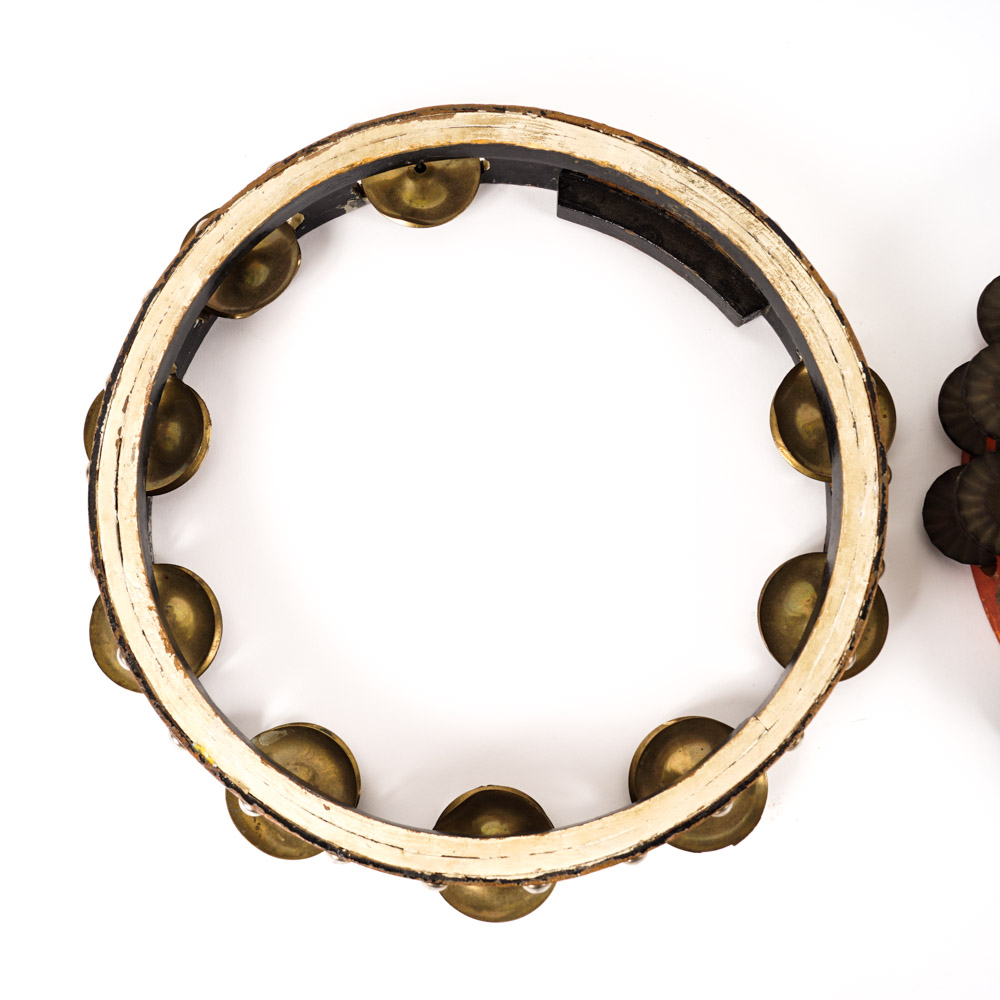 Vintage Hand-Painted Tambourines