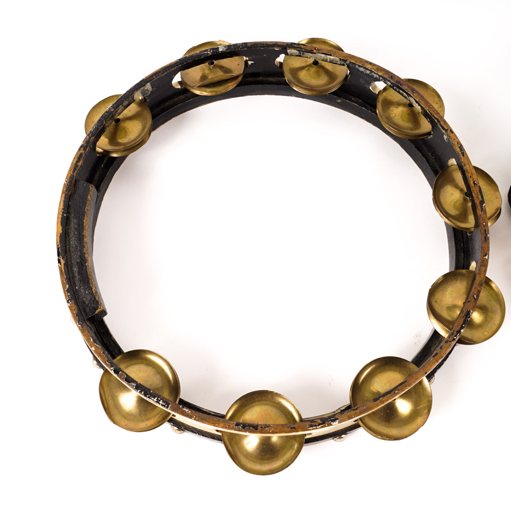 Vintage Hand-Painted Tambourines