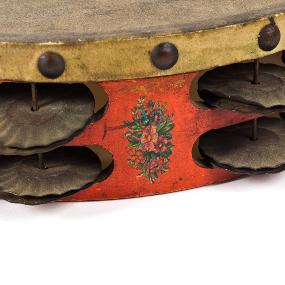 Vintage Hand-Painted Tambourines