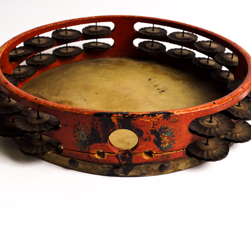 Vintage Hand-Painted Tambourines