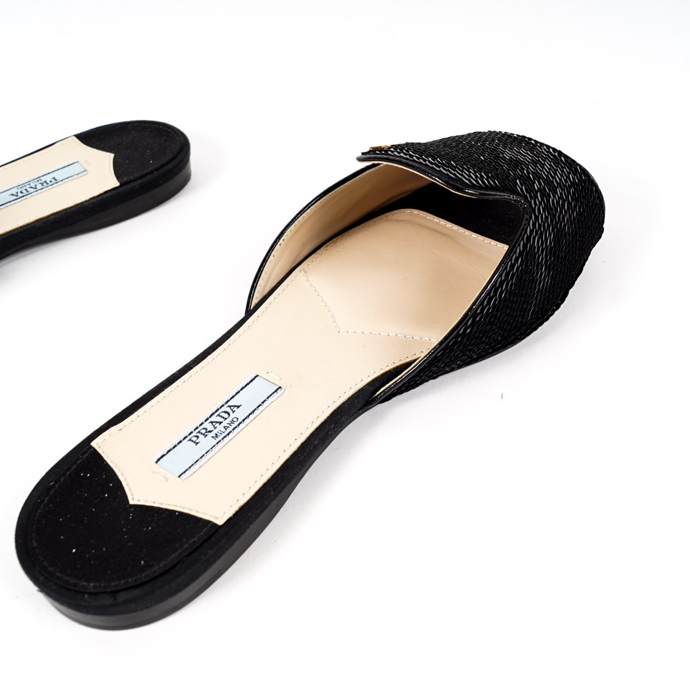 Prada Sequined Smoking Slides