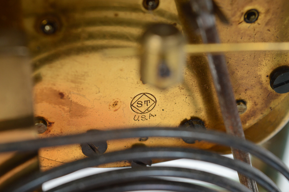 Seth Thomas Brass and Beveled Glass Regulator Mantel Clock