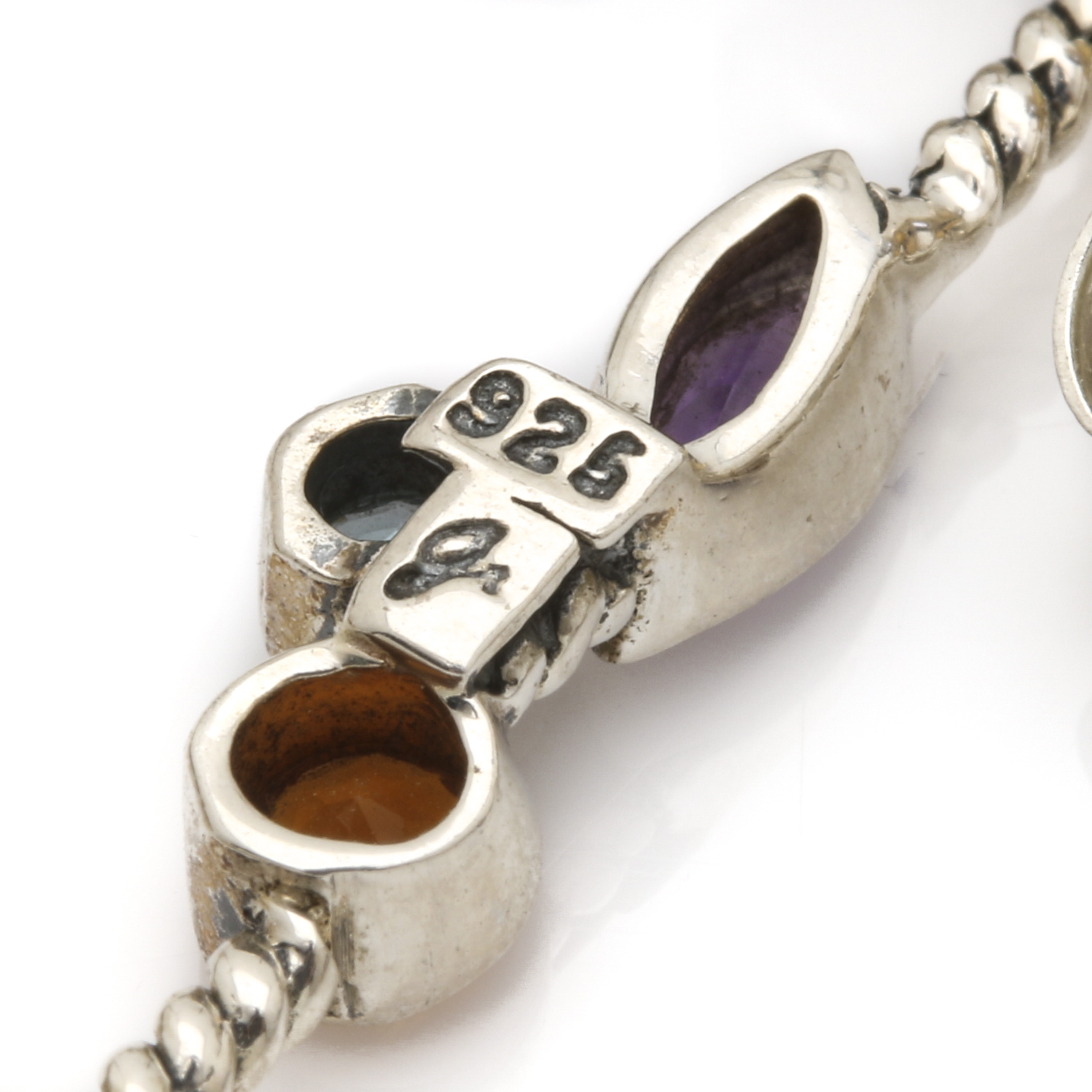 Samuel Benham Sterling Silver Gemstone Bracelet and Multi-Gemstone Earrings