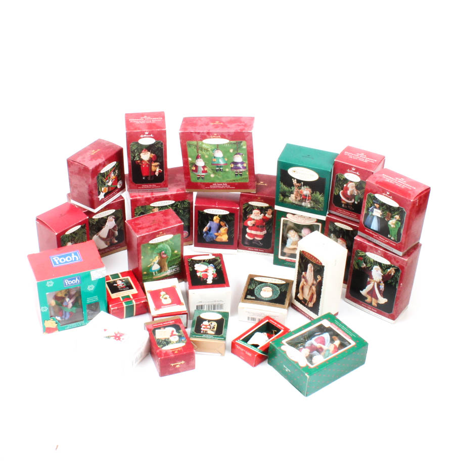 Hallmark Ornaments with Santa Claus
