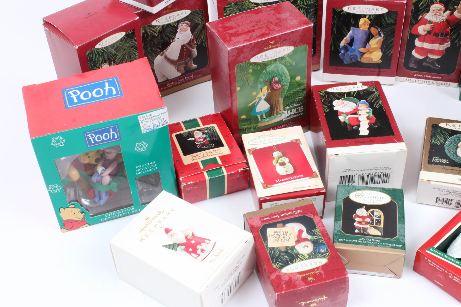 Hallmark Ornaments with Santa Claus