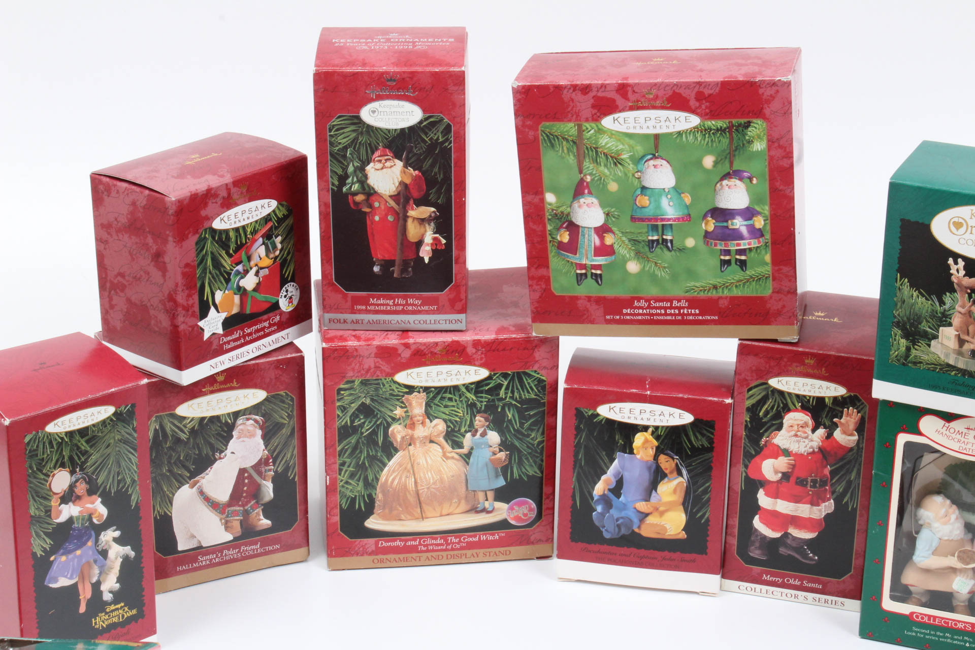 Hallmark Ornaments with Santa Claus