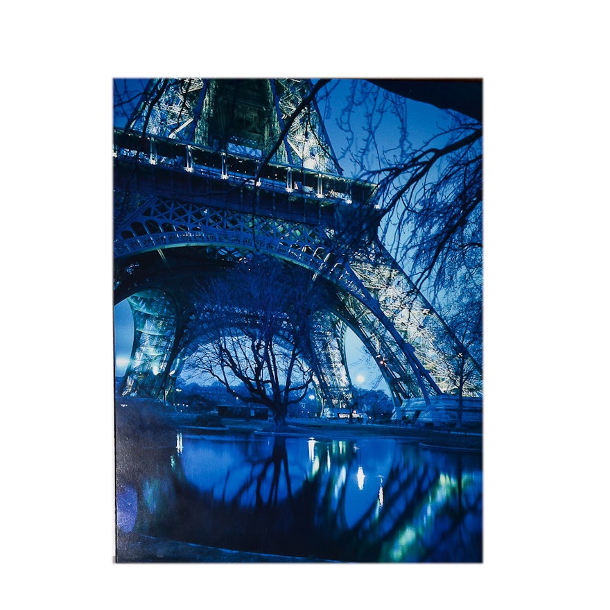 Reproduction Print After Photograph of Eiffel Tower