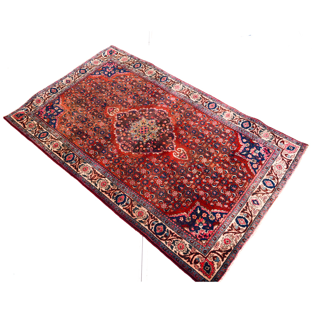 Semi-Antique Hand-Knotted Malayer Area Rug