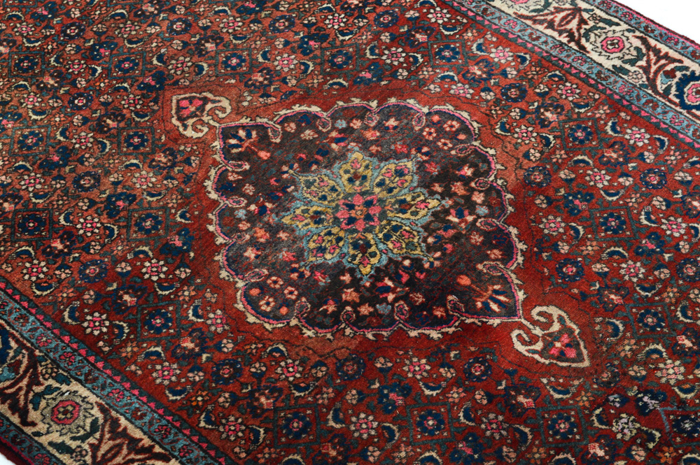 Semi-Antique Hand-Knotted Malayer Area Rug