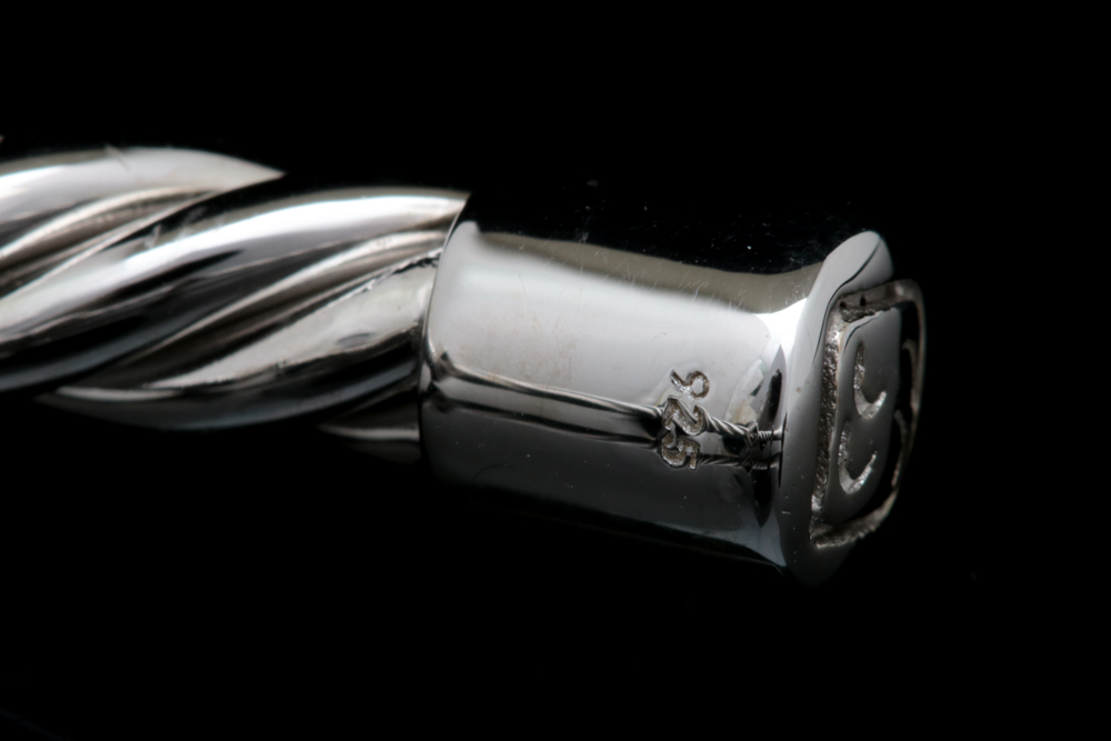 Sterling Silver and Crystal Cuff Bracelet