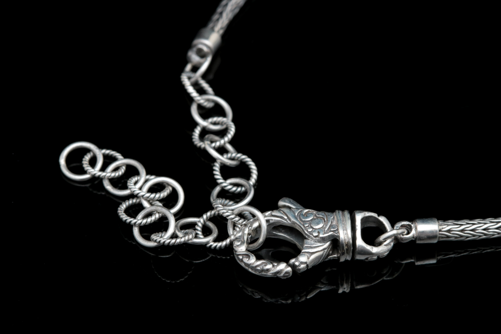 Robert Manse Sterling Silver and 18K Yellow Gold Floral Necklace