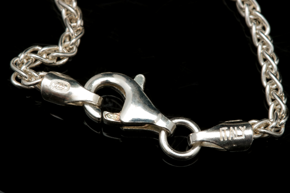 Sterling Silver and Jasper Pendant with Chain