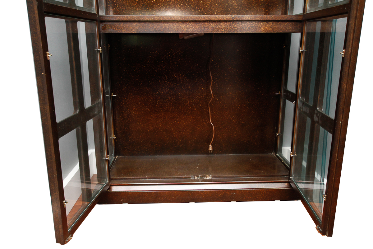 Vintage Illuminated Curio Cabinet