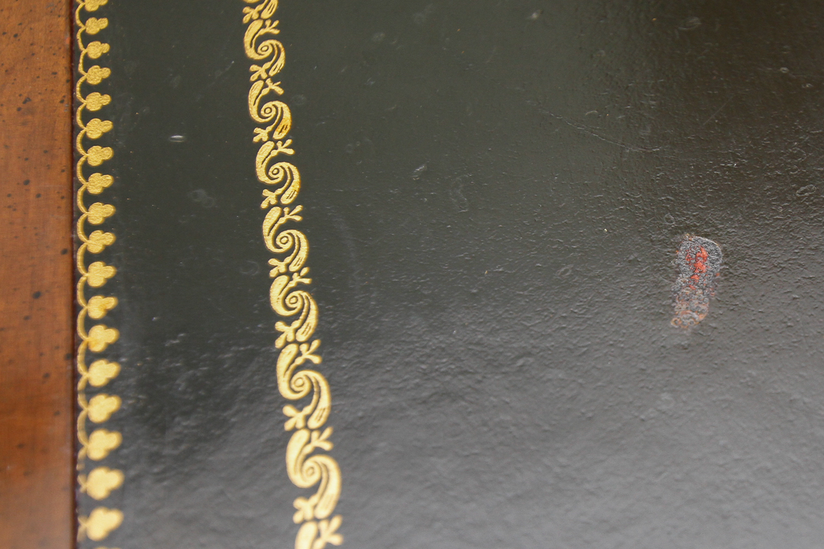 Vintage Walnut Leather Top Executive Desk by Sligh