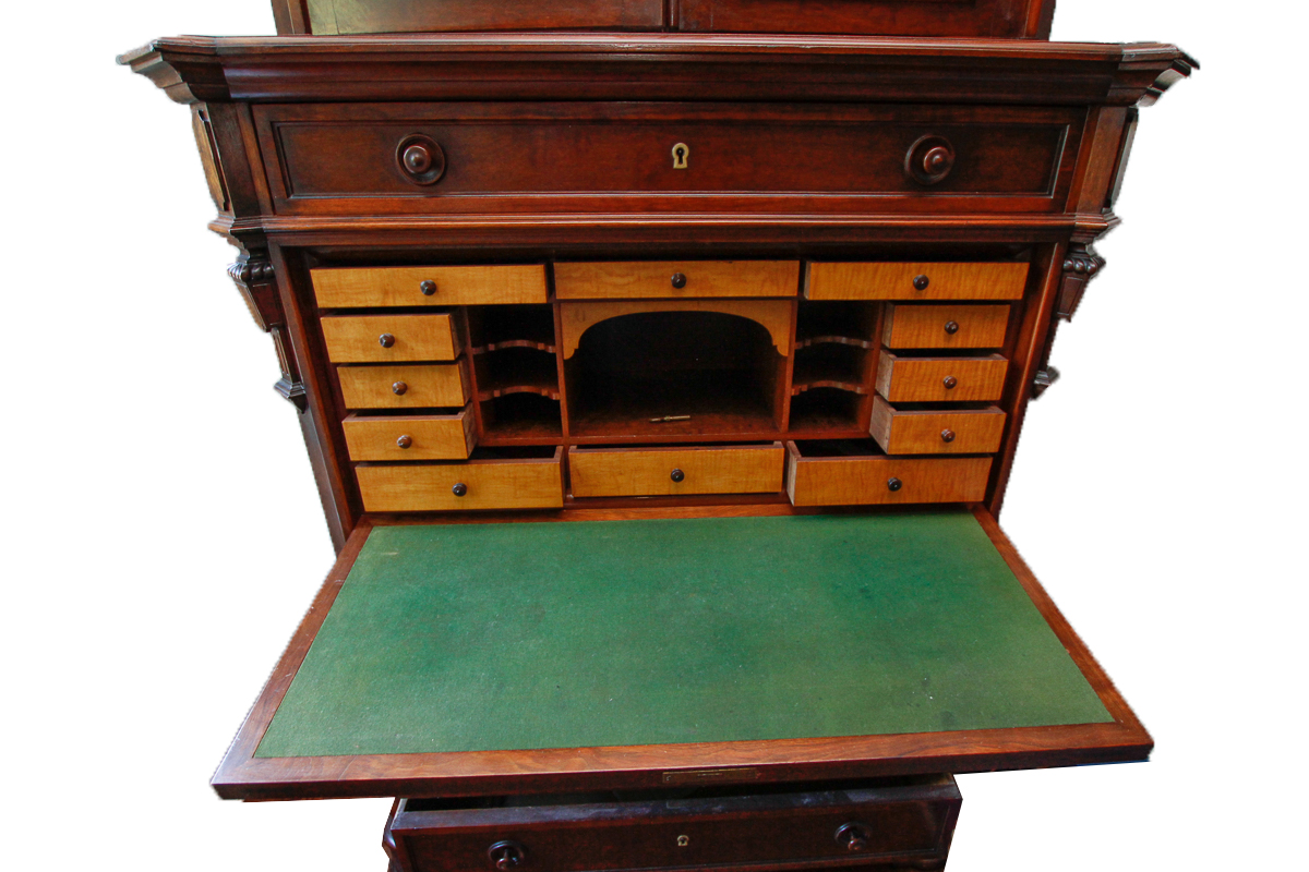 Antique Renaissance Revival Secretary Desk