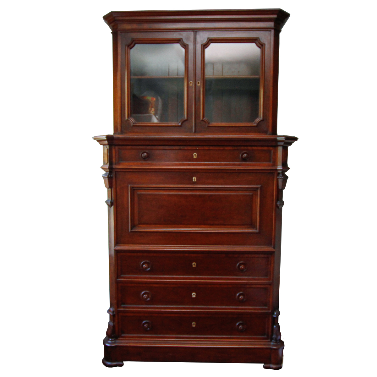 Antique Renaissance Revival Secretary Desk