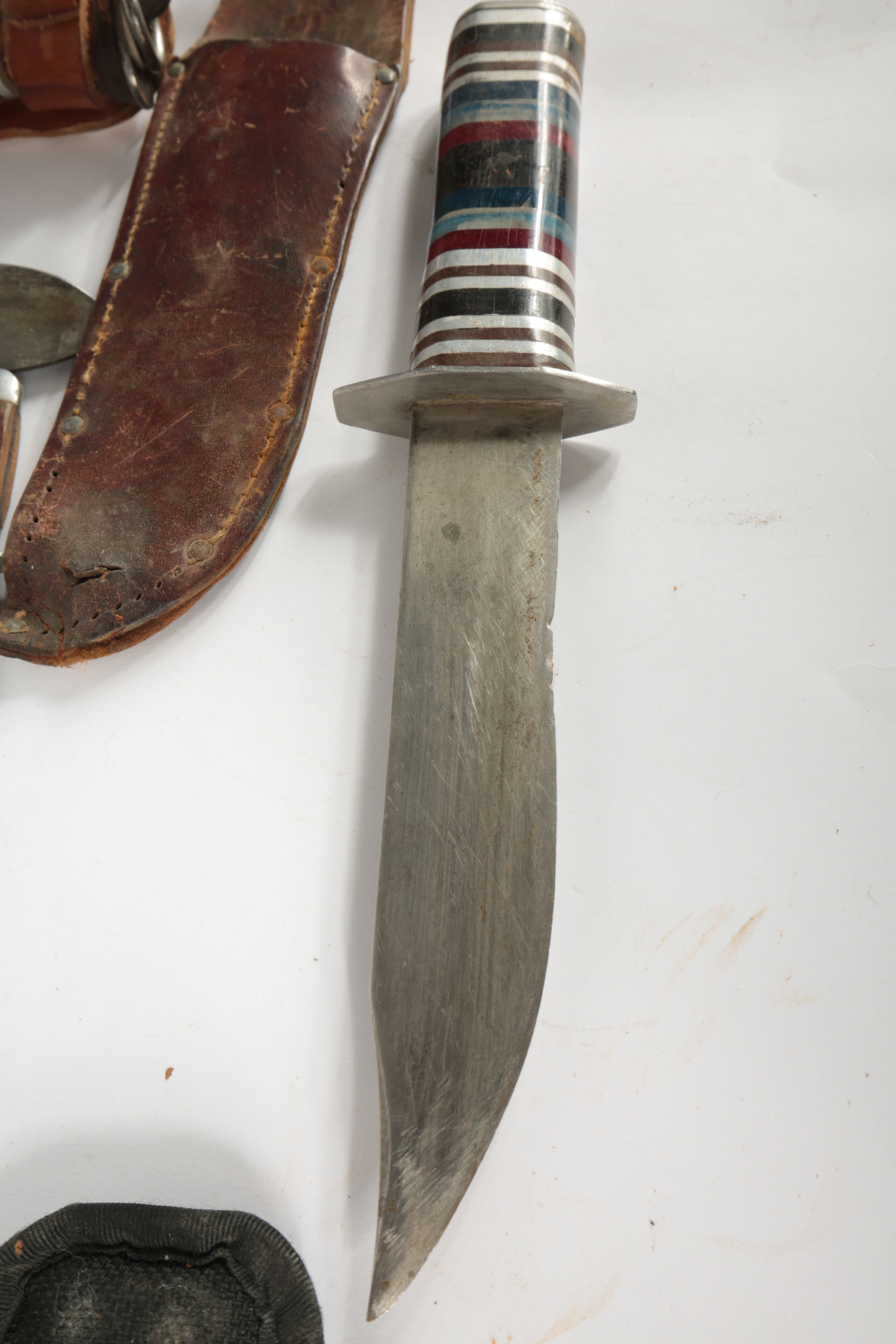 Large Collection of Fixed Blade Knives and a Folding Knife