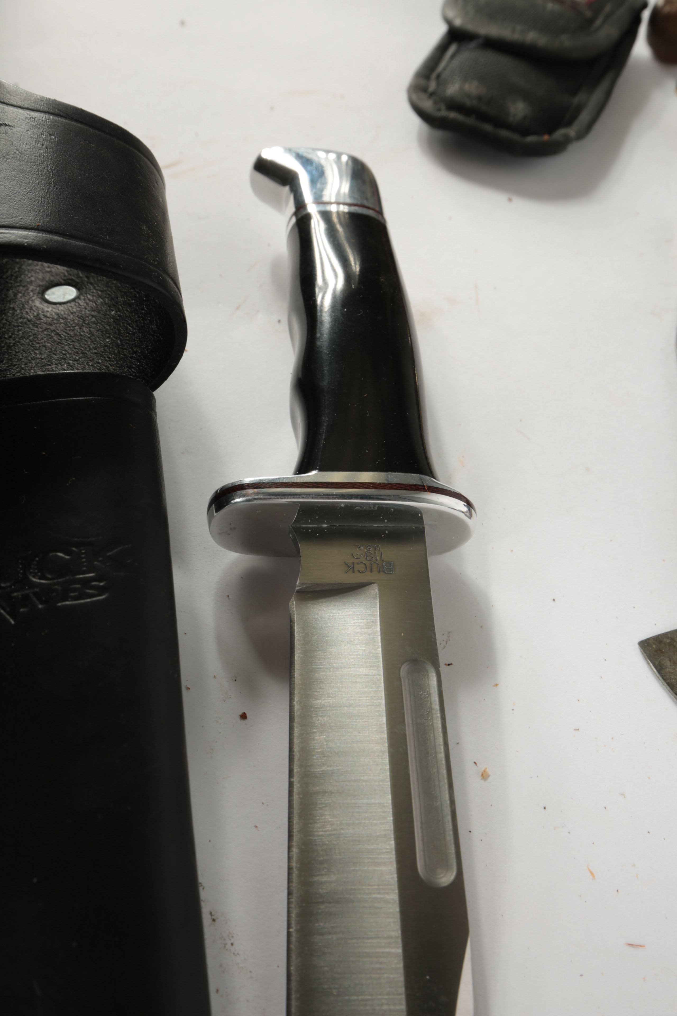 Large Collection of Fixed Blade Knives and a Folding Knife