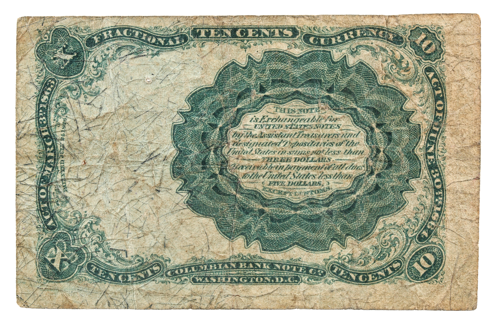 1923 'Horse Blanket' One-Dollar Silver Certificate and Fractional Currency