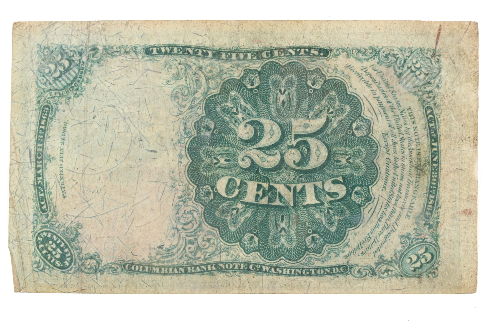 1923 'Horse Blanket' One-Dollar Silver Certificate and Fractional Currency