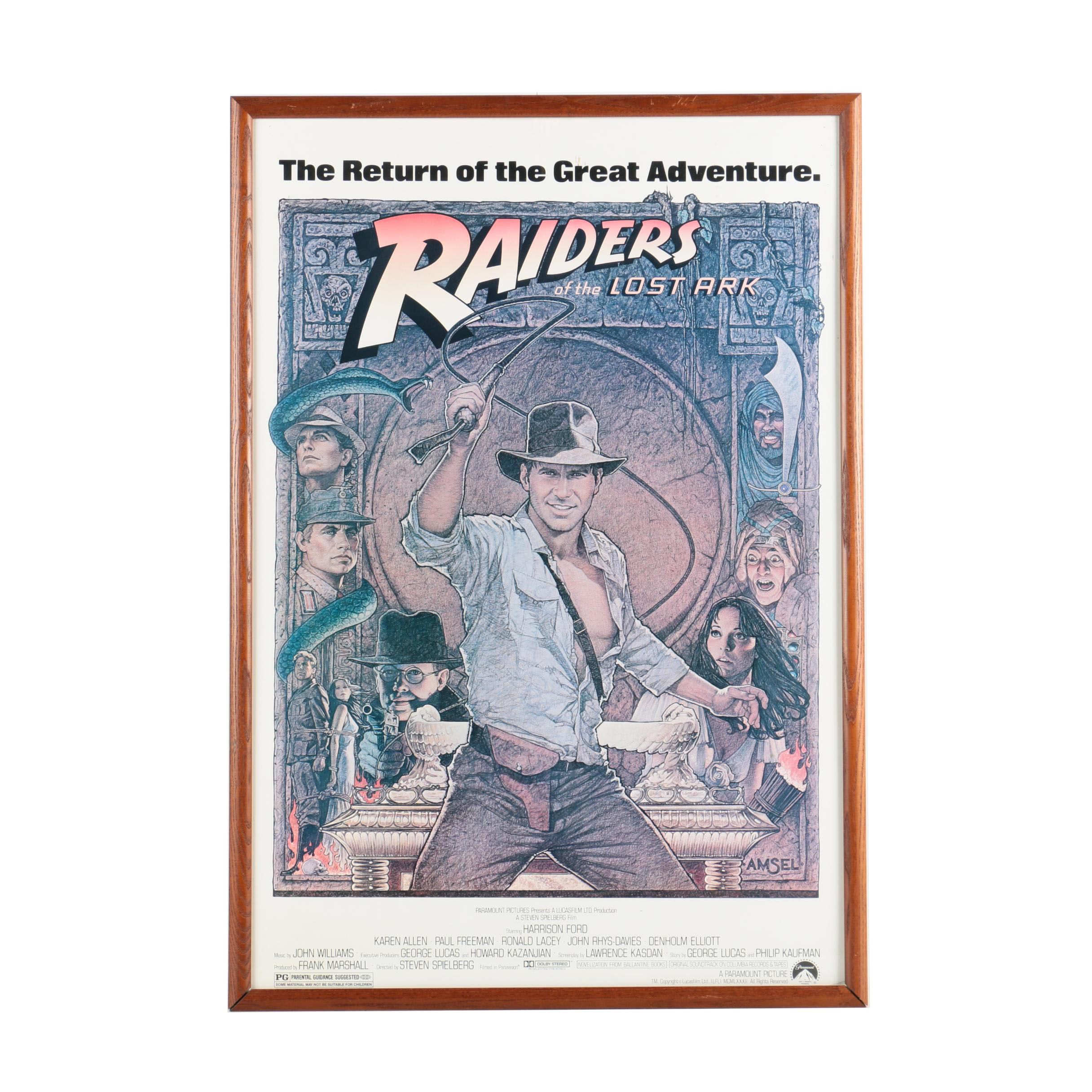 Reproduction Movie Poster of "Raiders of the Lost Ark"