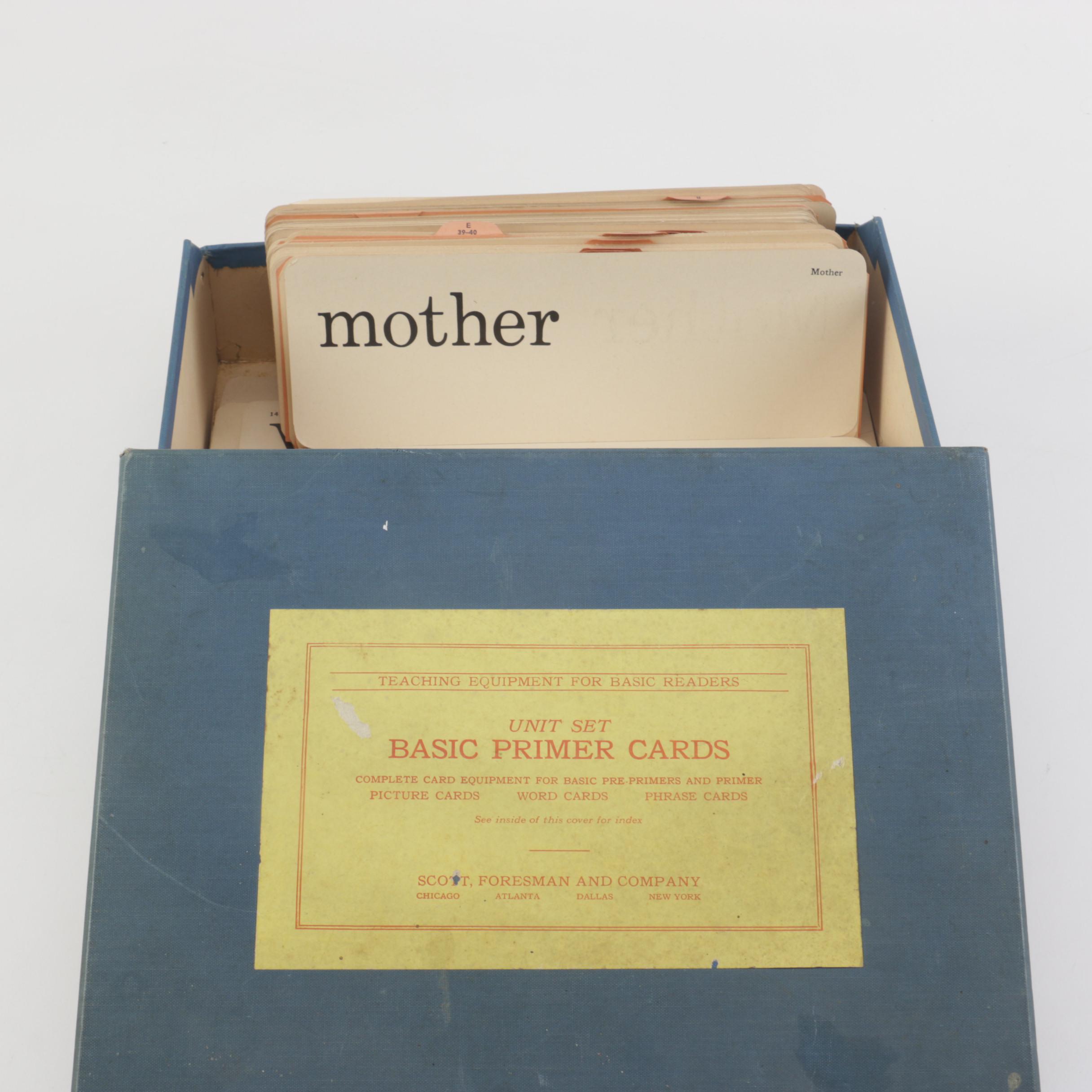 Vintage Primer Cards and "Number Rhymes" Counting Book