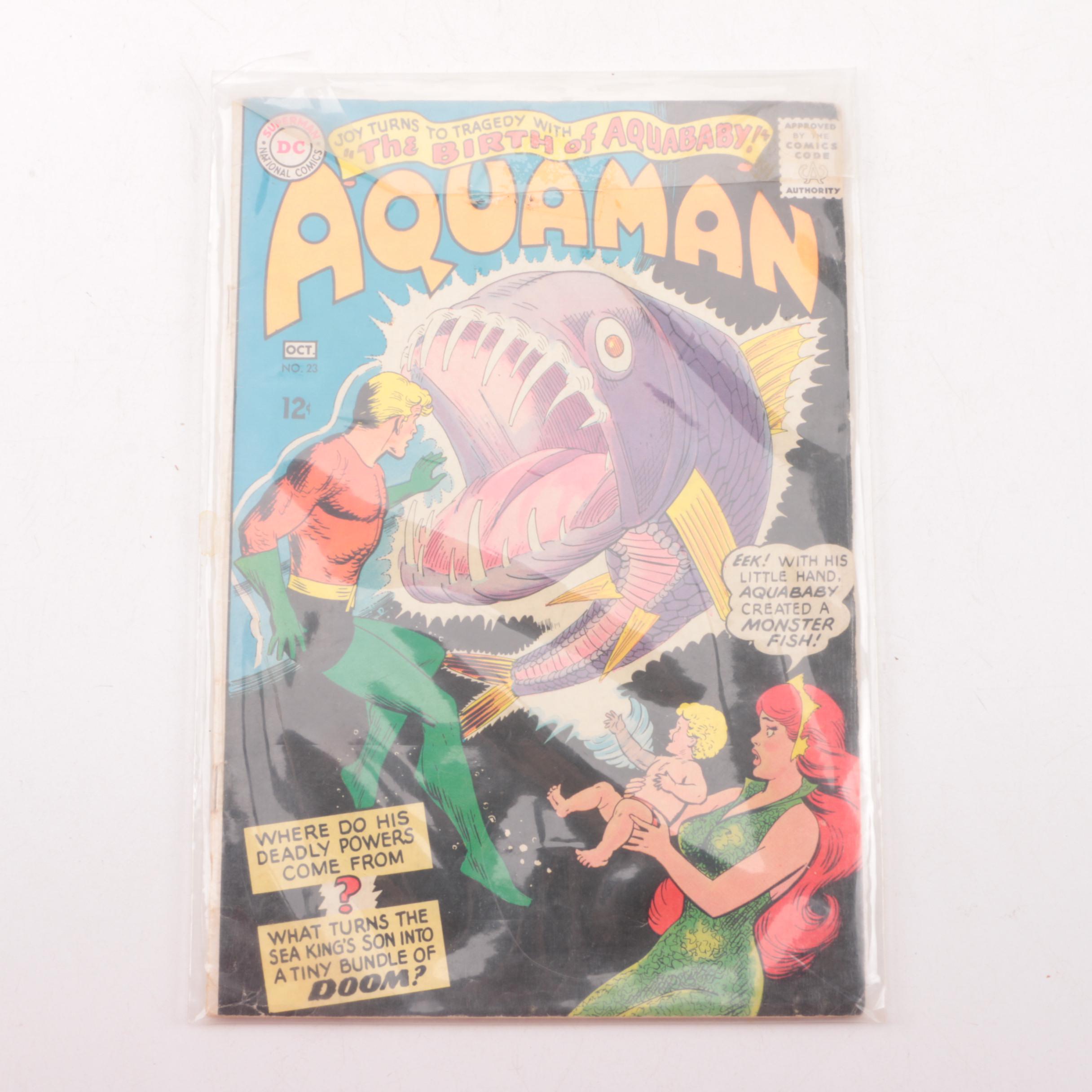 Collection of DC Comic Books featuring "Aquaman" and "Green Lantern"