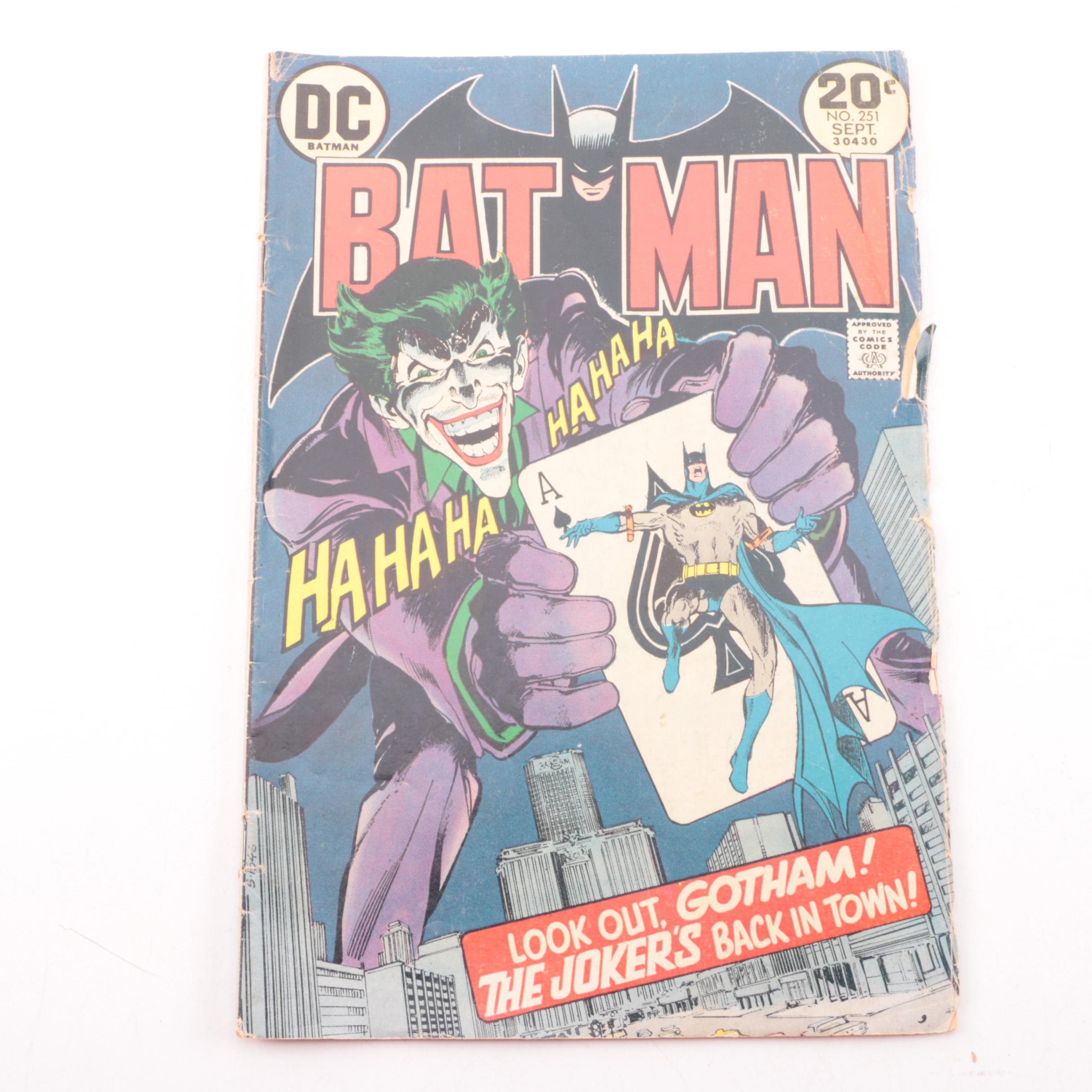 "Batman" Issue 251 and Other Renown Joker Themed Comics