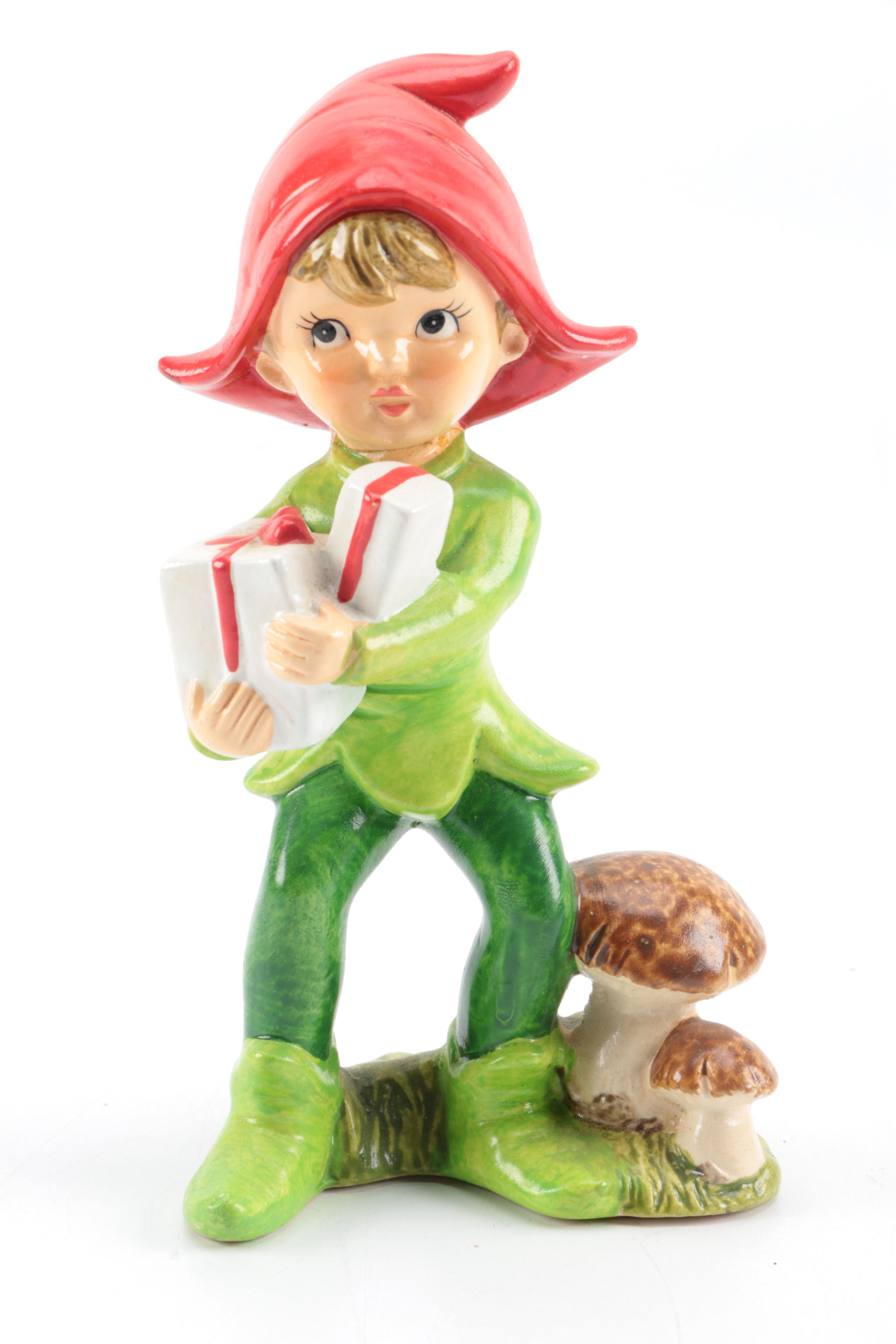 Vintage Christmas Elf Figurines