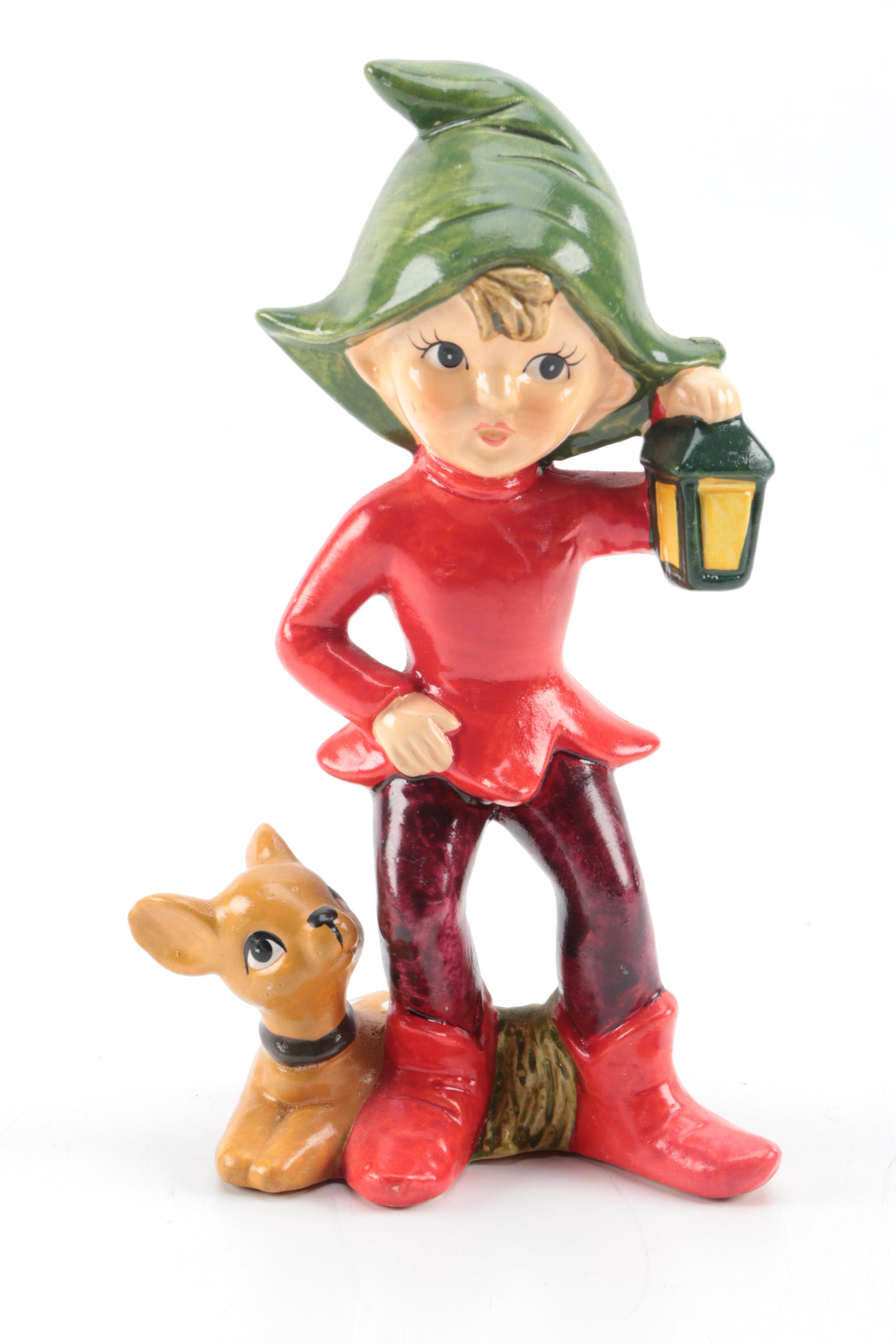 Vintage Christmas Elf Figurines