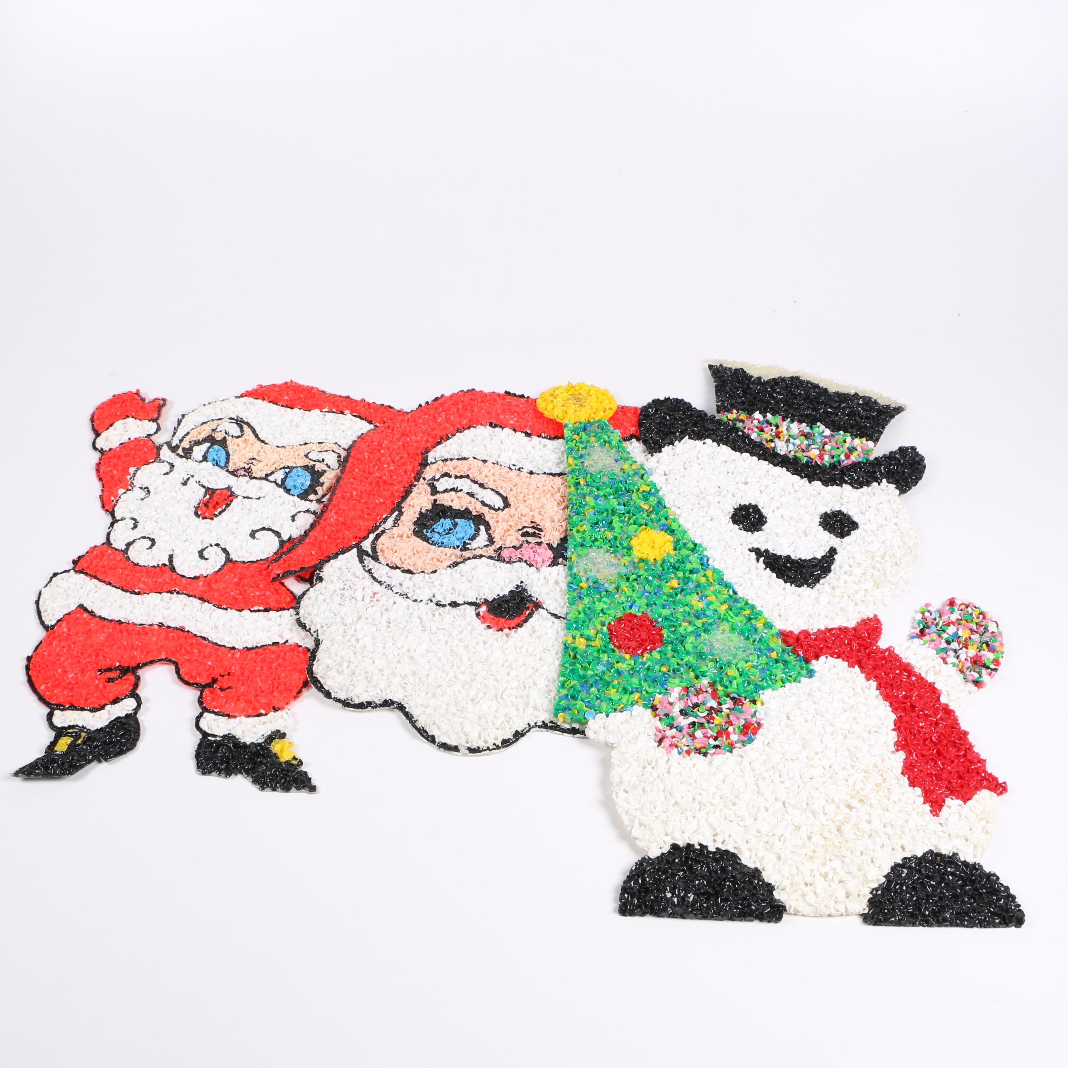 Vintage Melted Plastic Popcorn Christmas Decorations