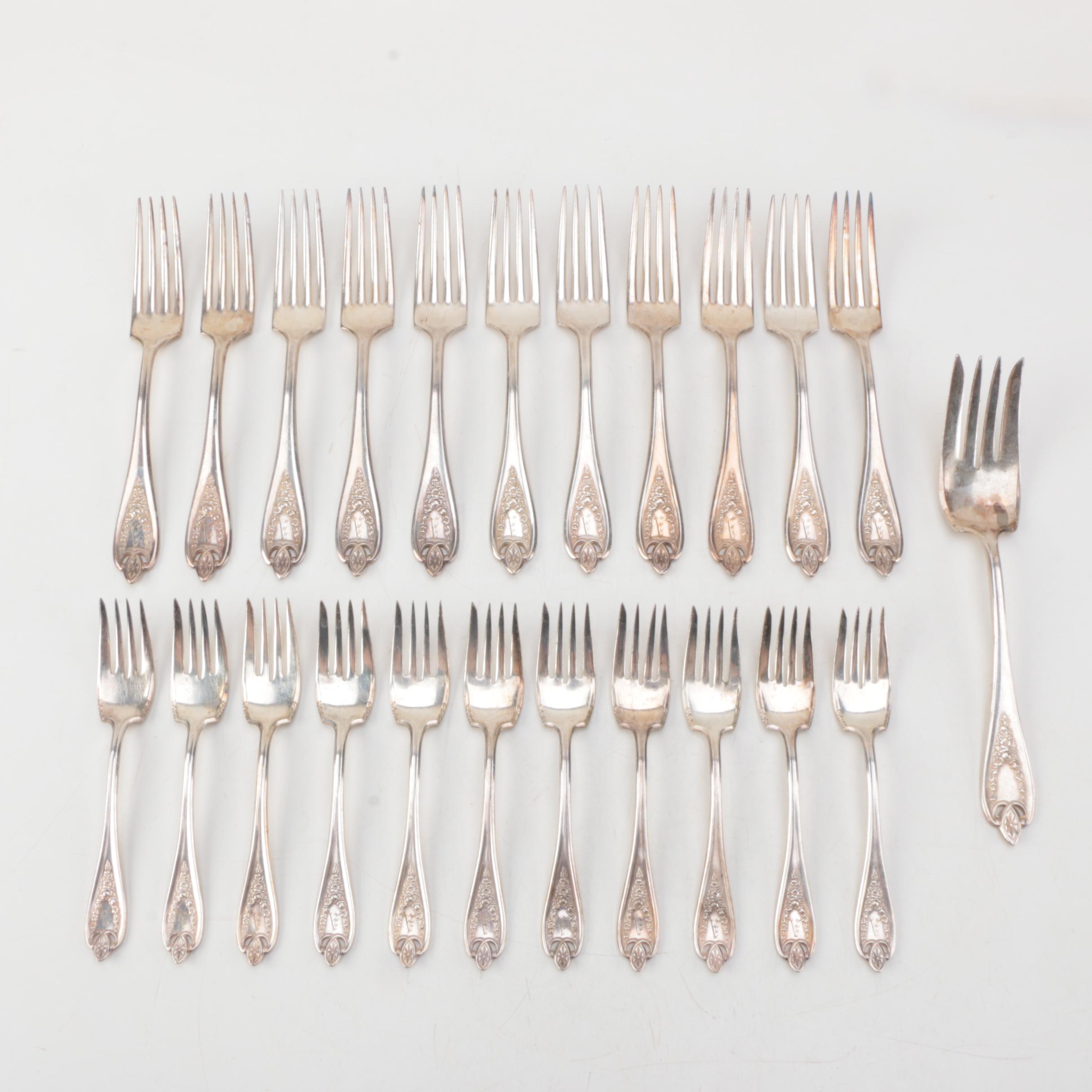 1847 Rogers Bros. "Old Colony" Silver-Plated Fork Set